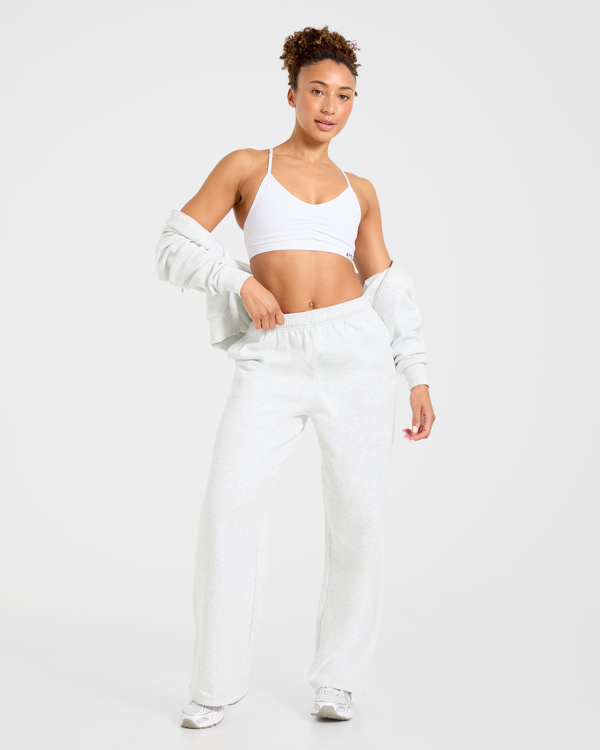 Lifestyle Oversized Straight Leg Joggers - Heather Gris