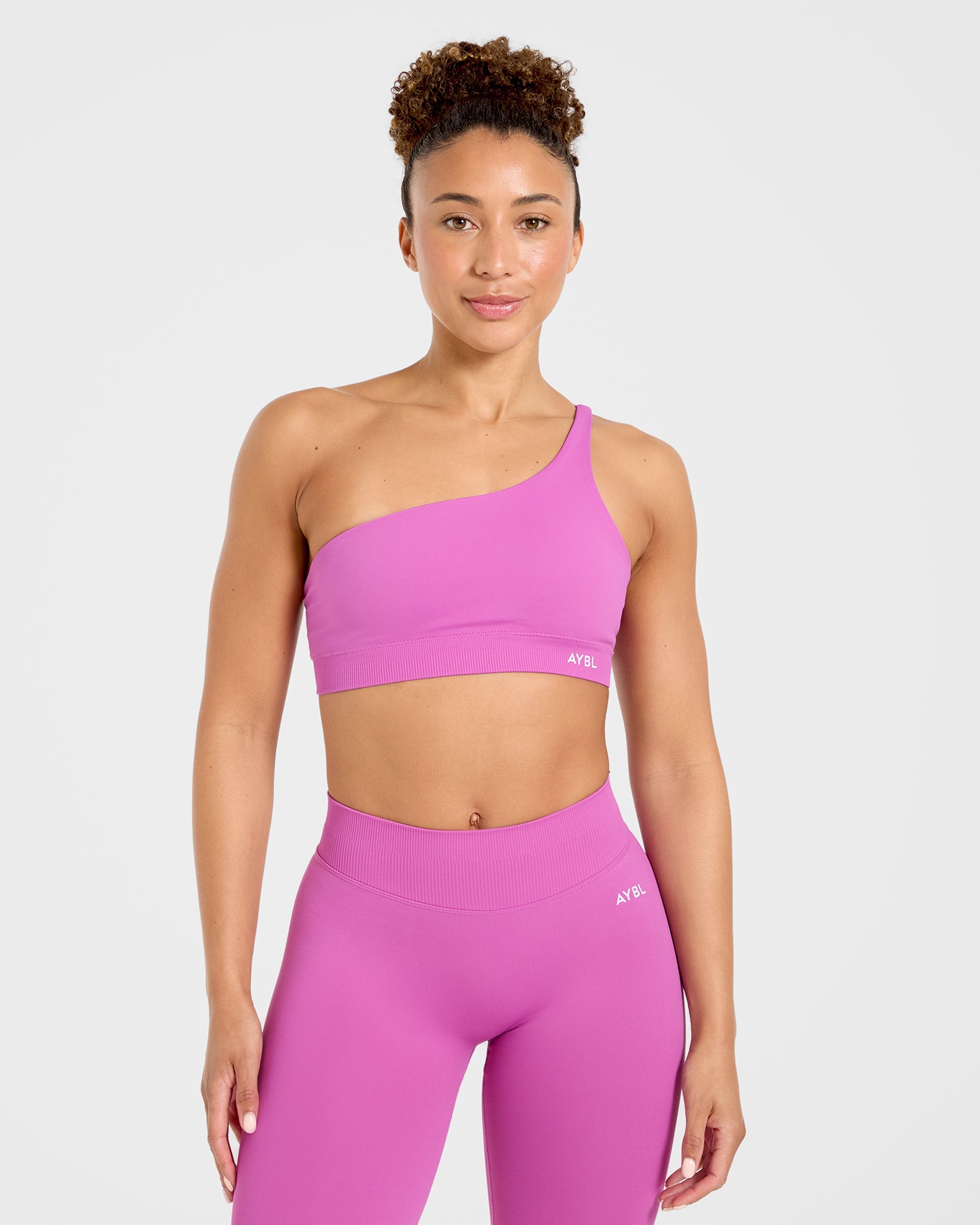 Enhance Seamless One Shoulder Sports Bra - Summer Violet