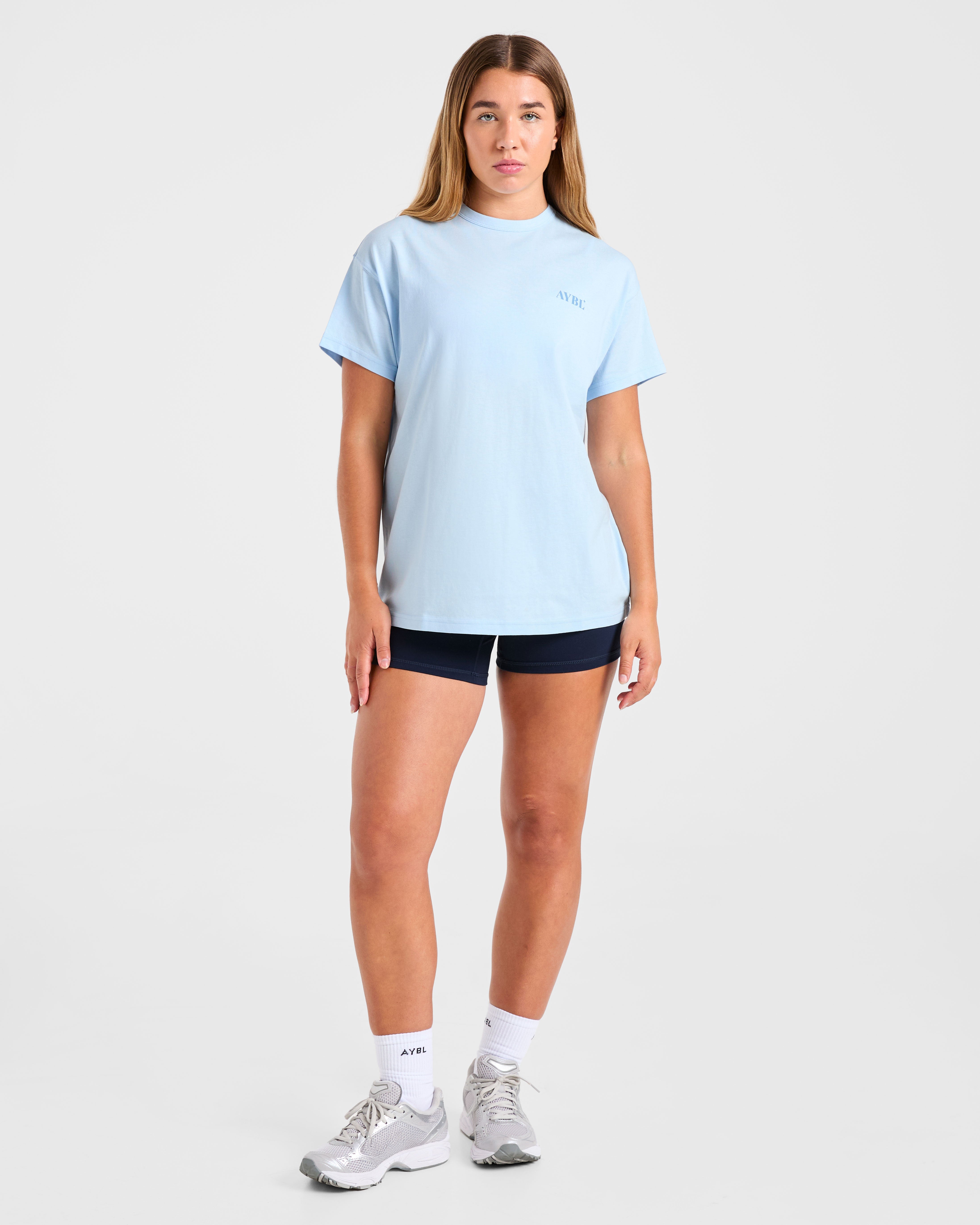 Dedicate To The Journey Oversized T Shirt - Bleu