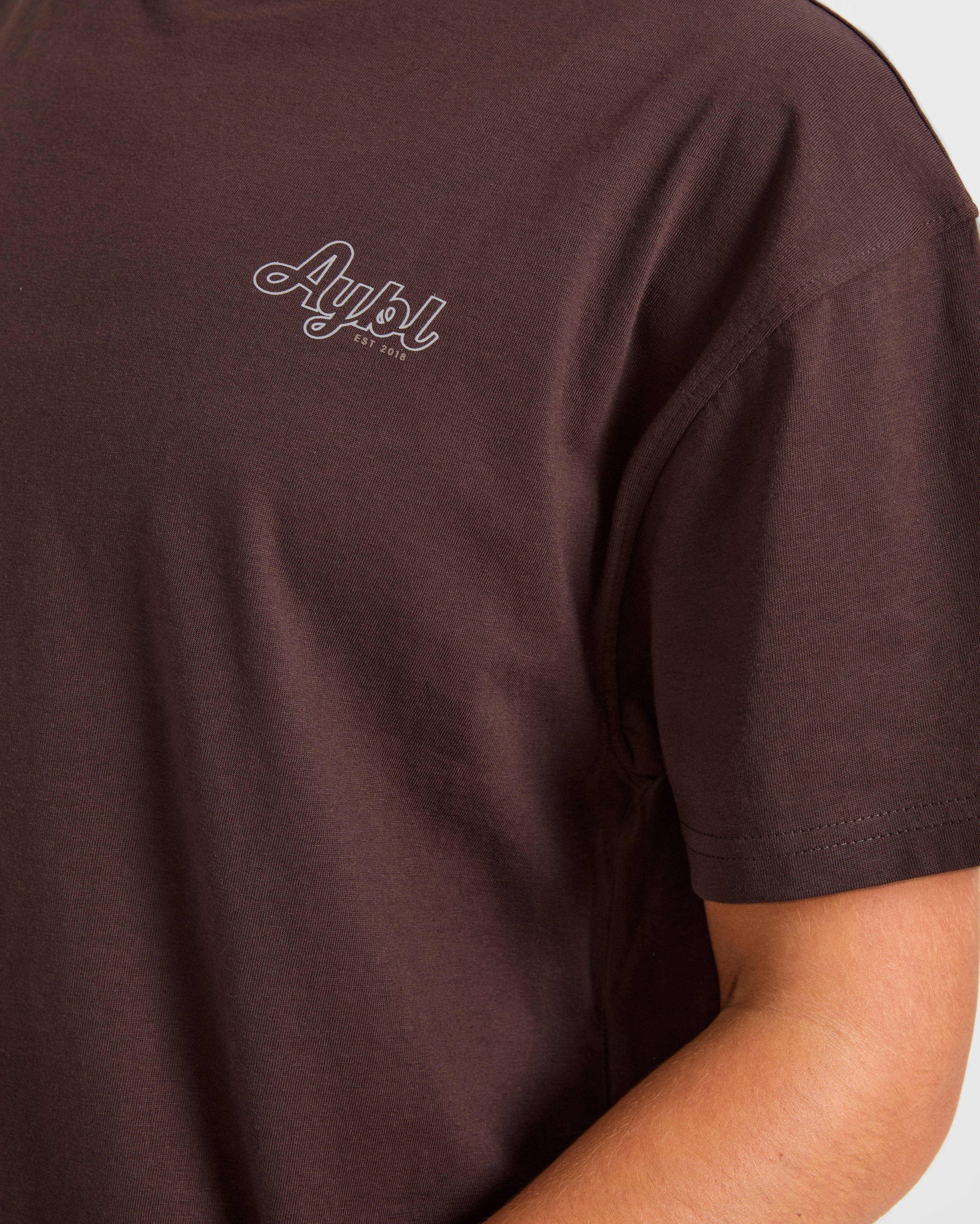 Sports Wellness Oversized T Shirt - Marron