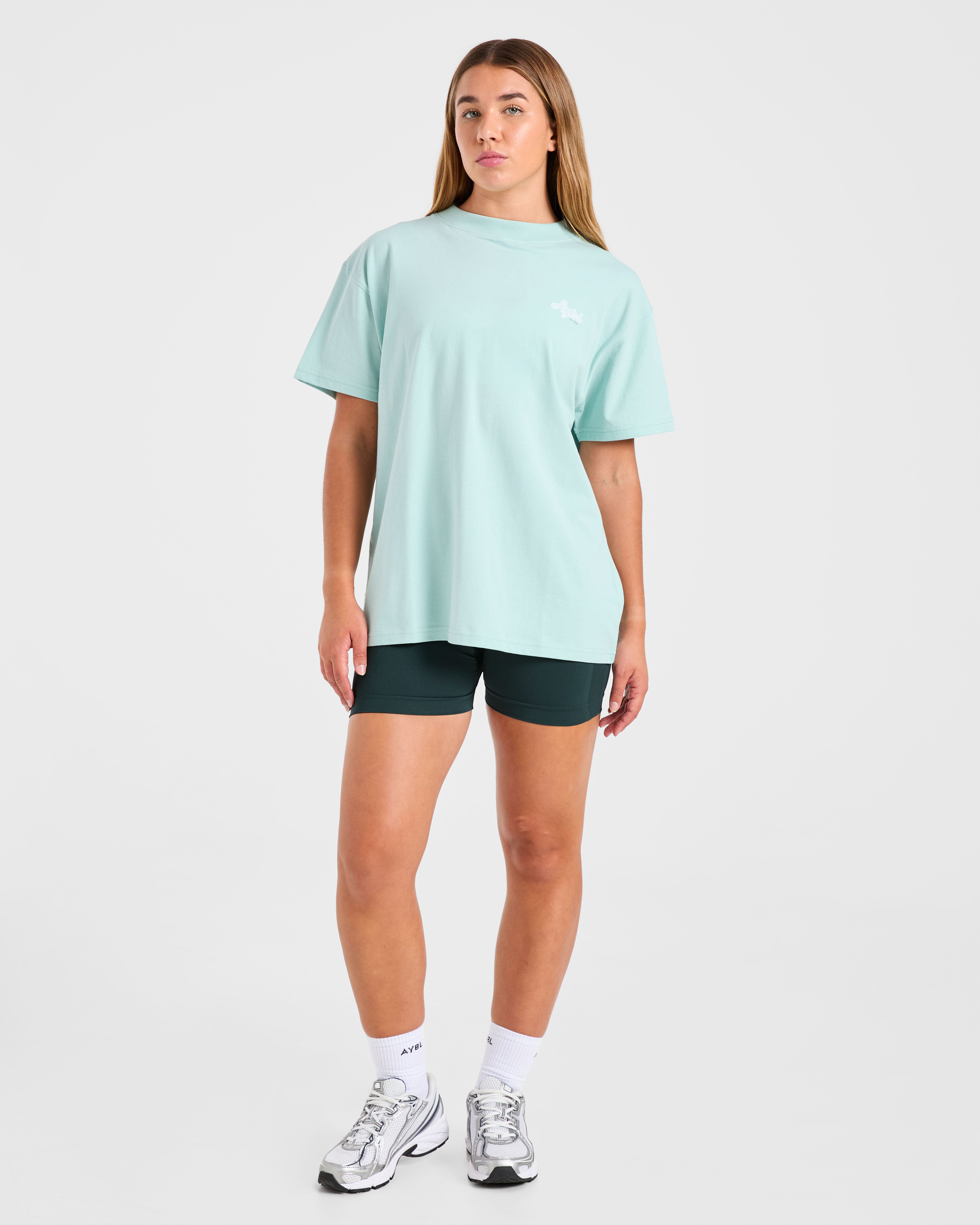 Sports Wellness Oversized T Shirt - Aqua Vert