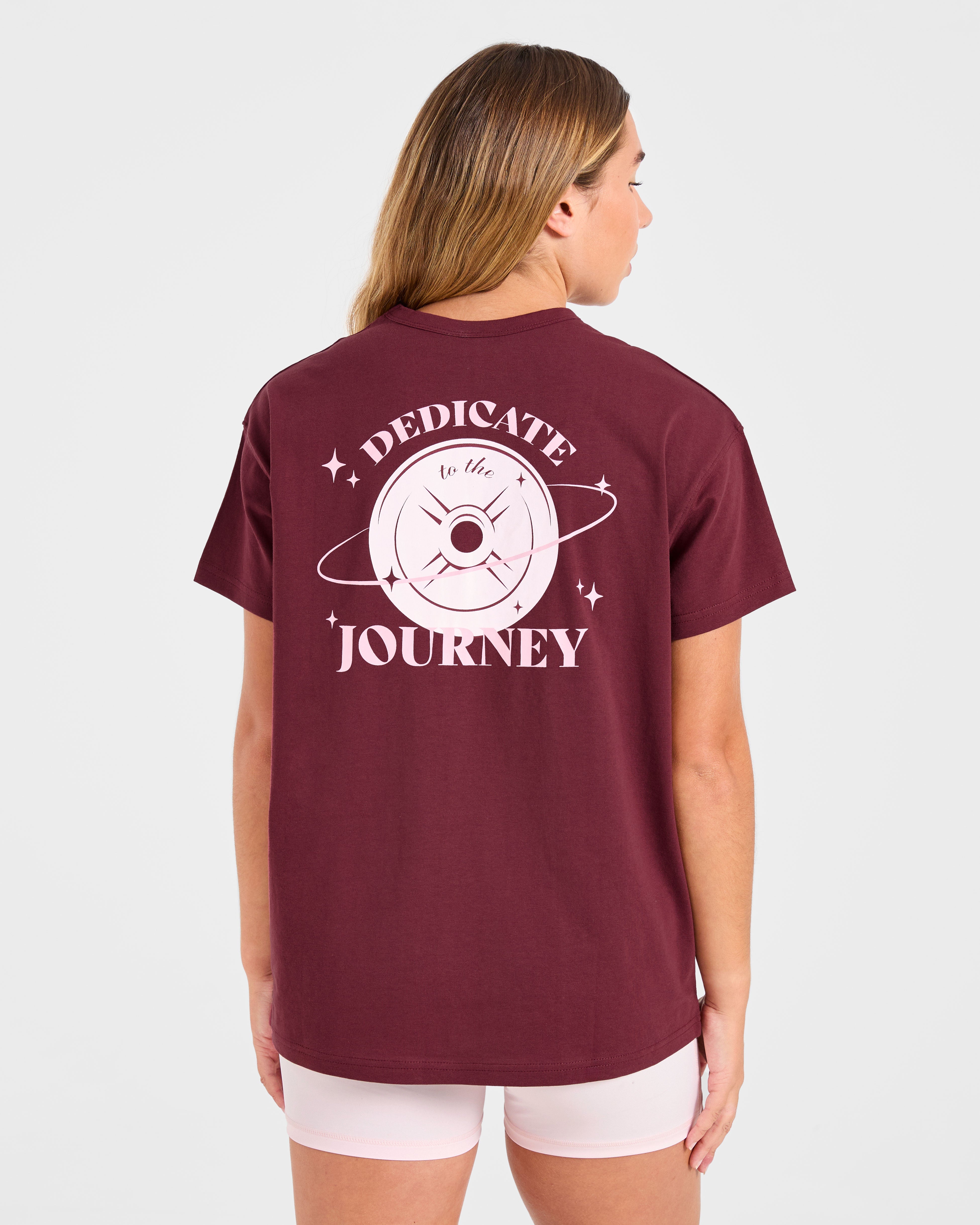 Dedicate To The Journey Oversized T Shirt - Bourgogne