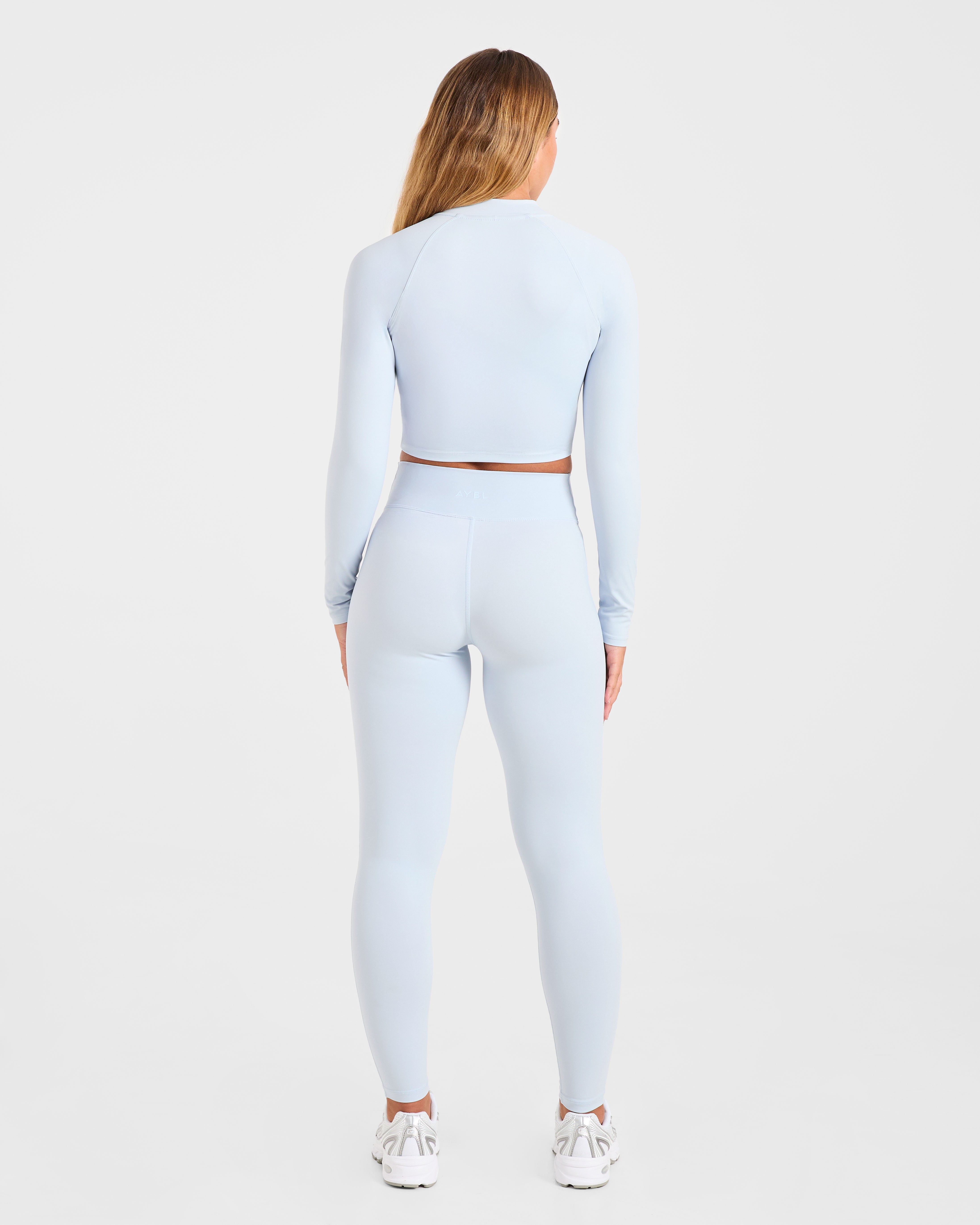 Sculpt Wrap Zip Up Jacket - Iced Bleu