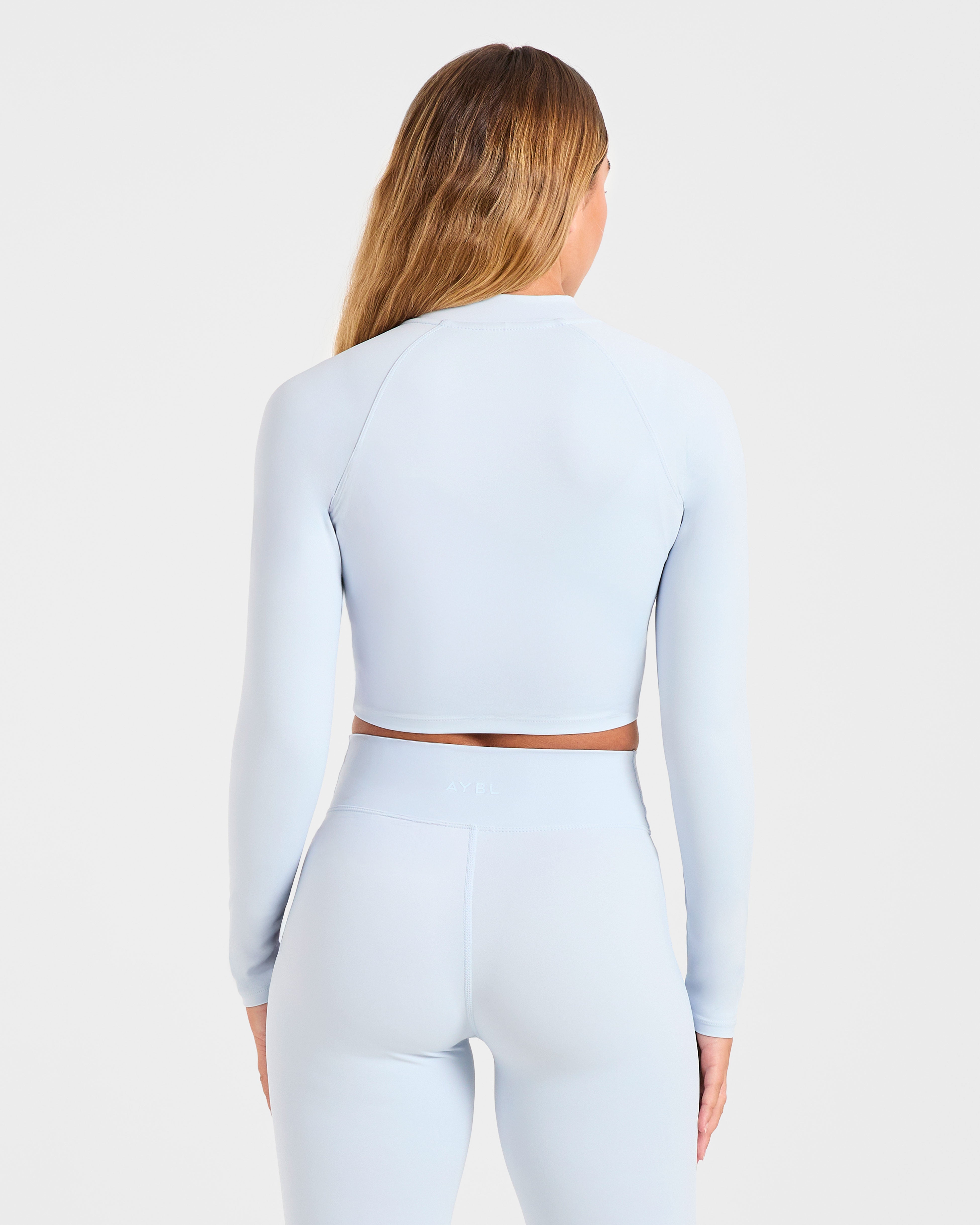 Sculpt Wrap Zip Up Jacket - Iced Bleu