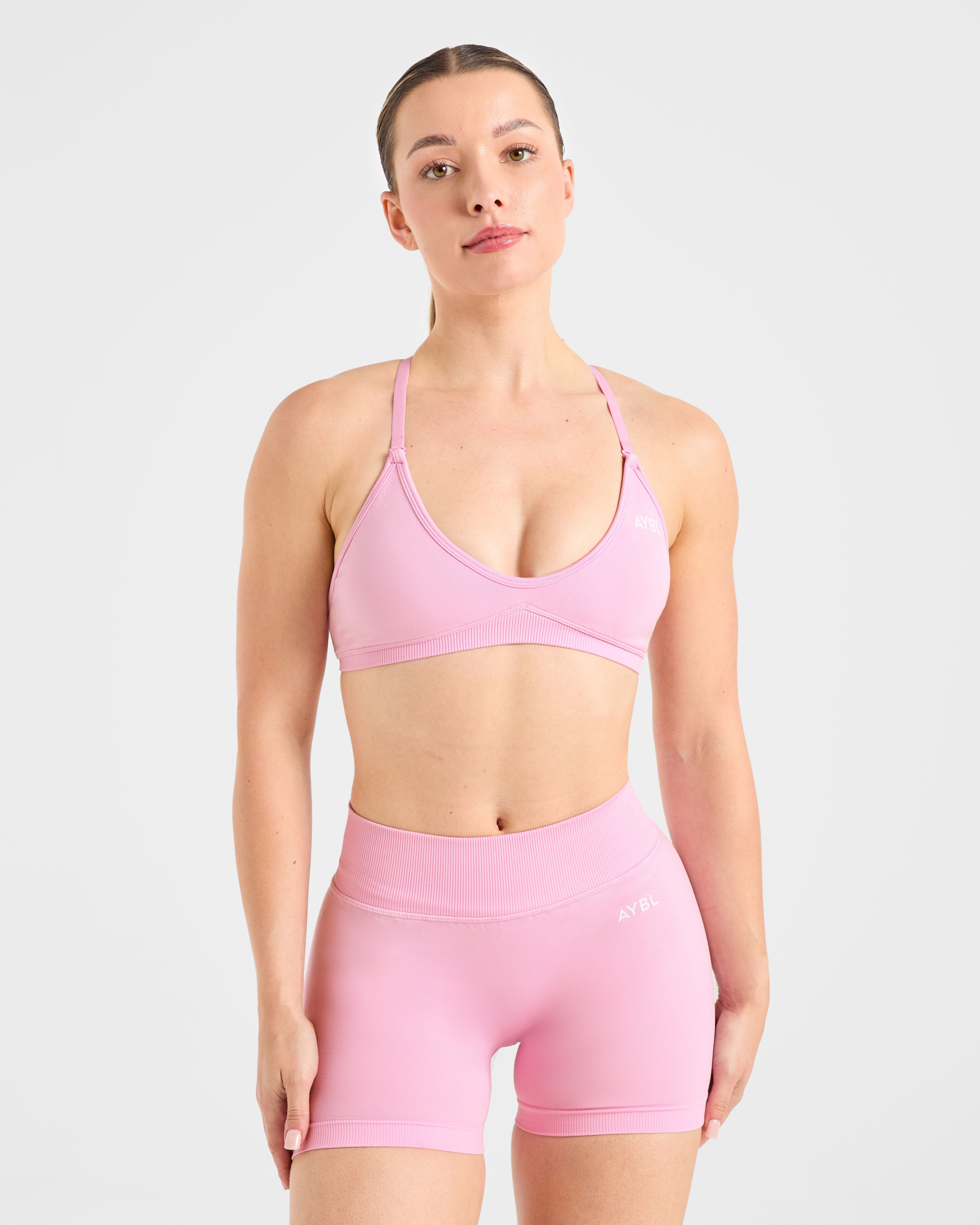 Adapt Seamless Strappy Sports Bra - Spring Rose