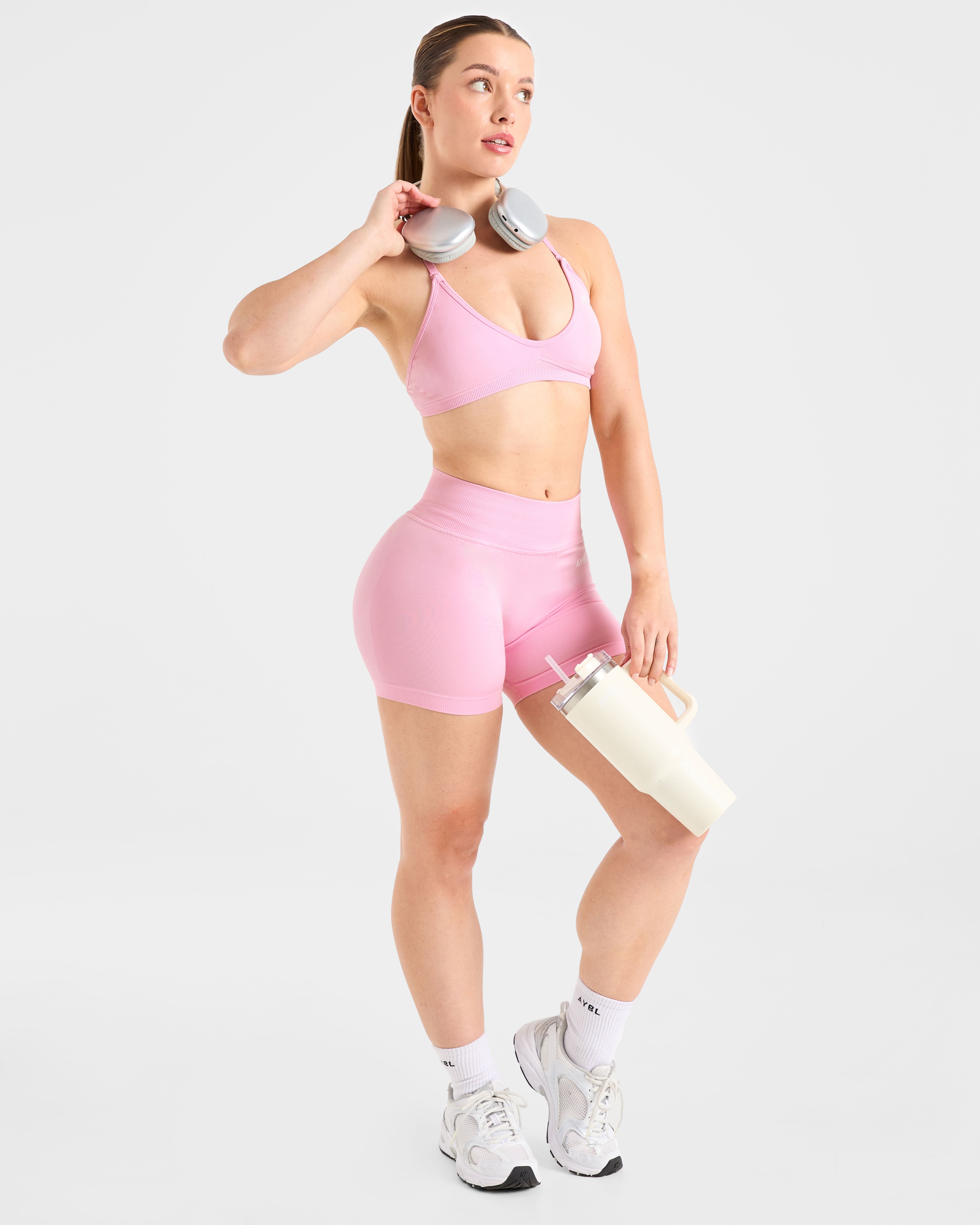 Adapt Seamless Strappy Sports Bra - Spring Rose