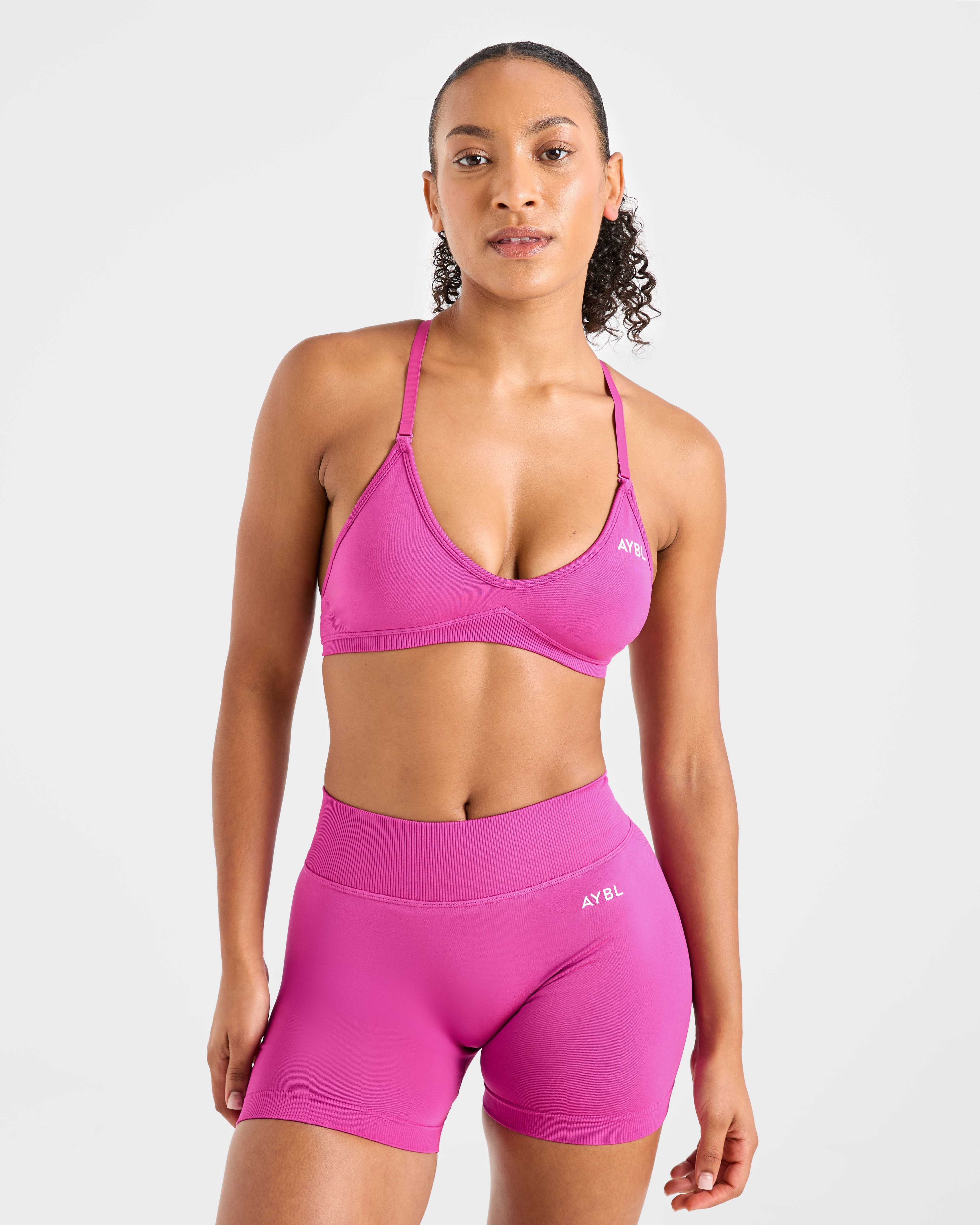 Adapt Seamless Strappy Sports Bra - Rose