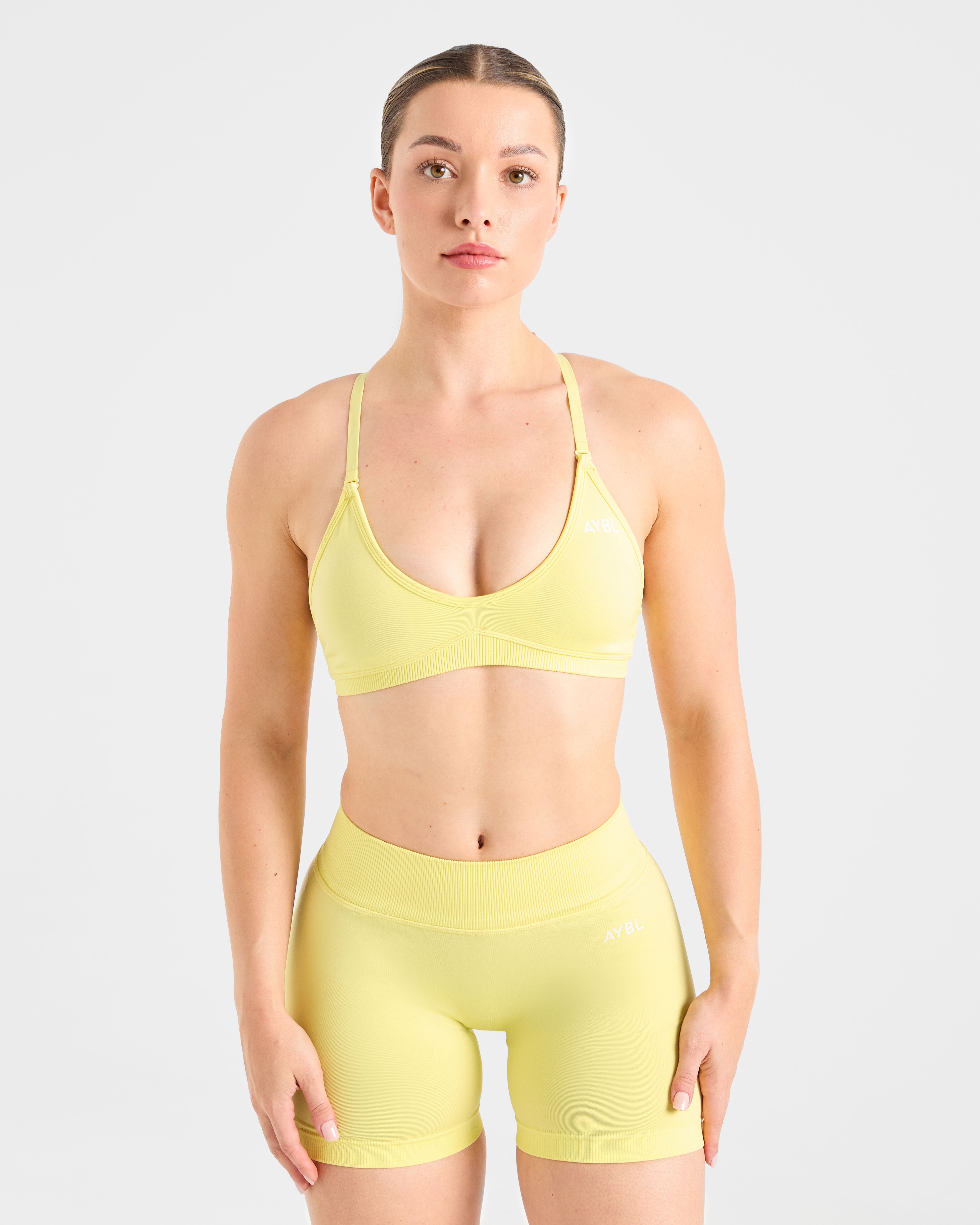 Adapt Seamless Strappy Sports Bra - Spring Jaune