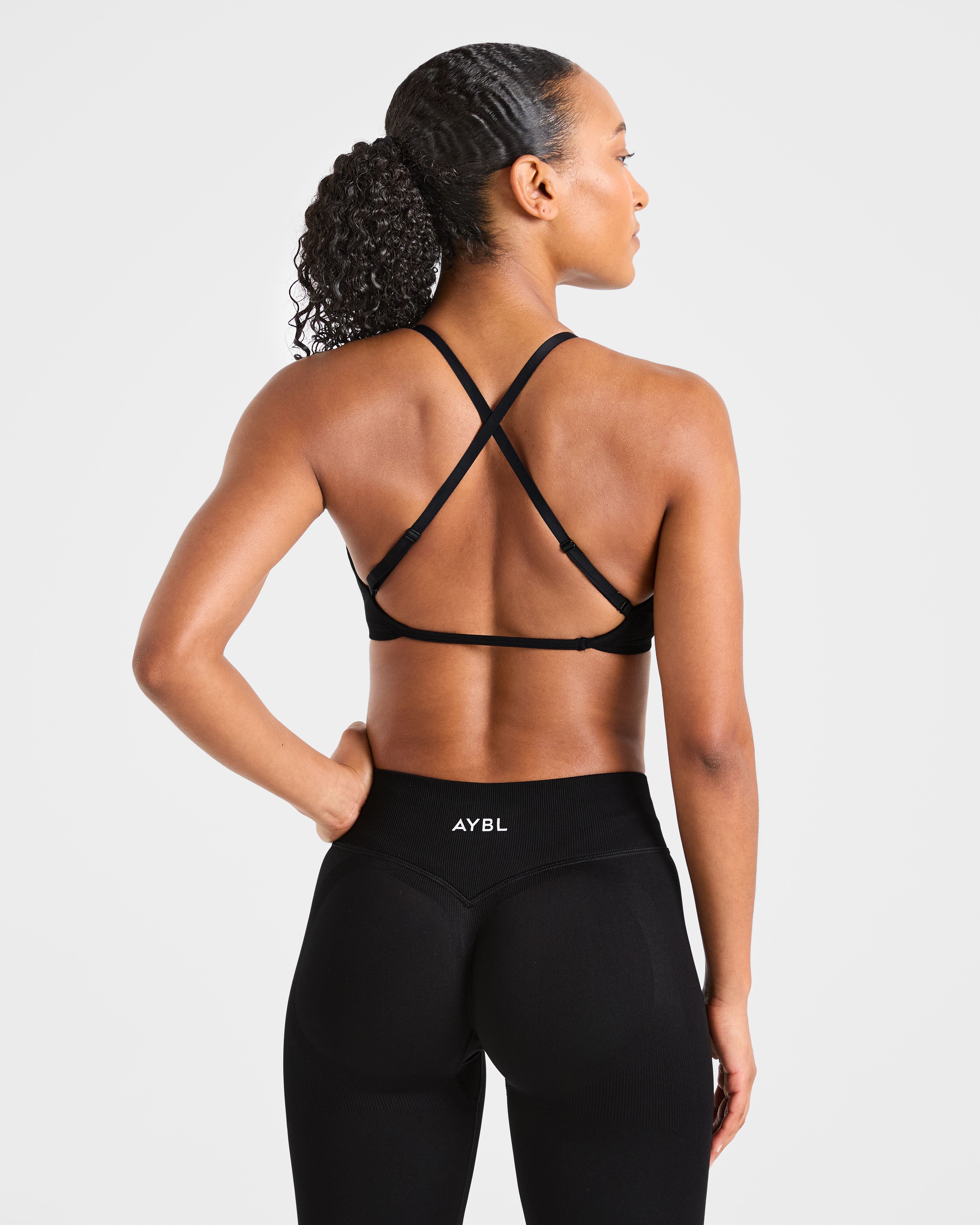 Adapt Seamless Strappy Sports Bra - Noir