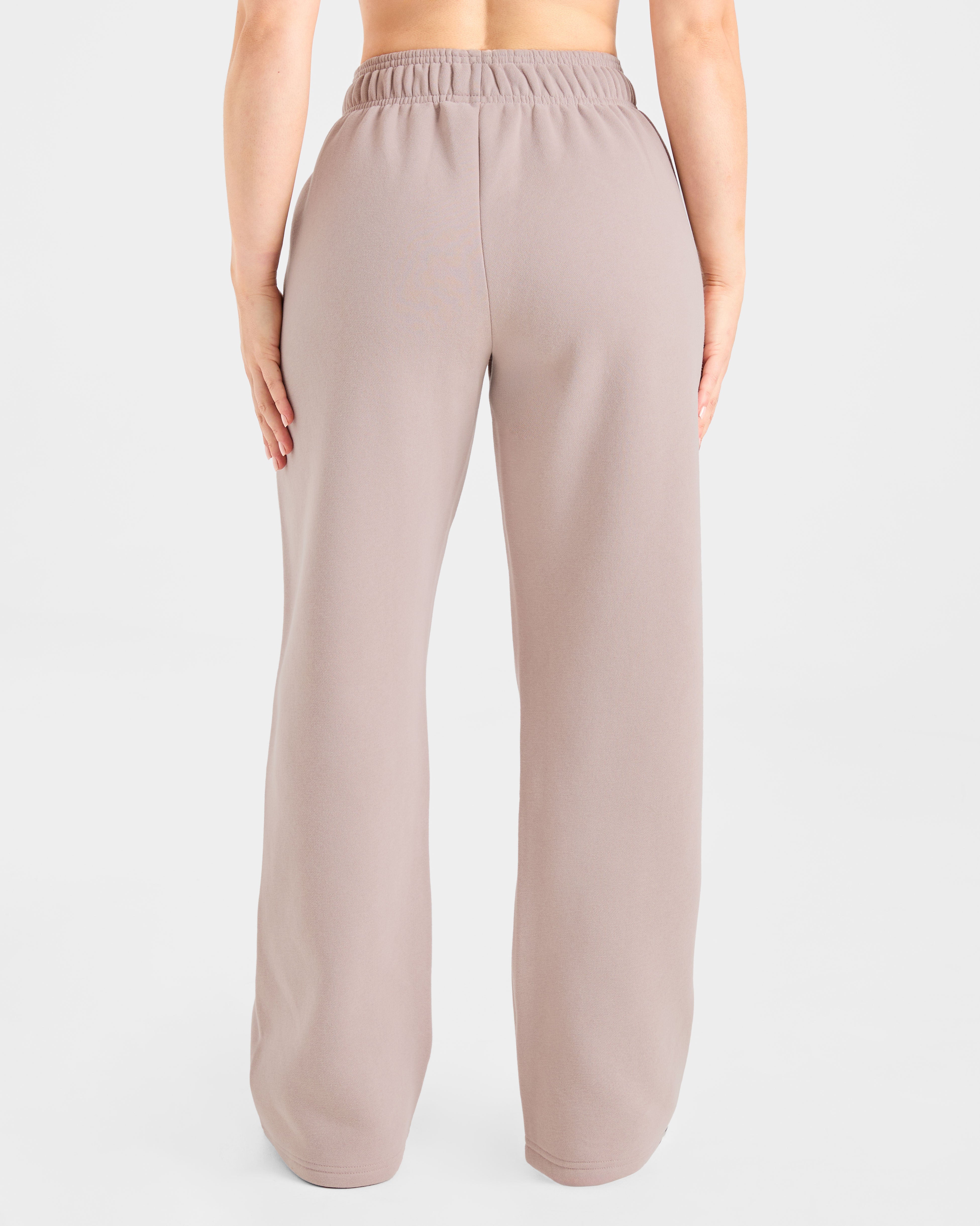 AYBL Sports Club Oversized Straight Leg Joggers - Mink Rose
