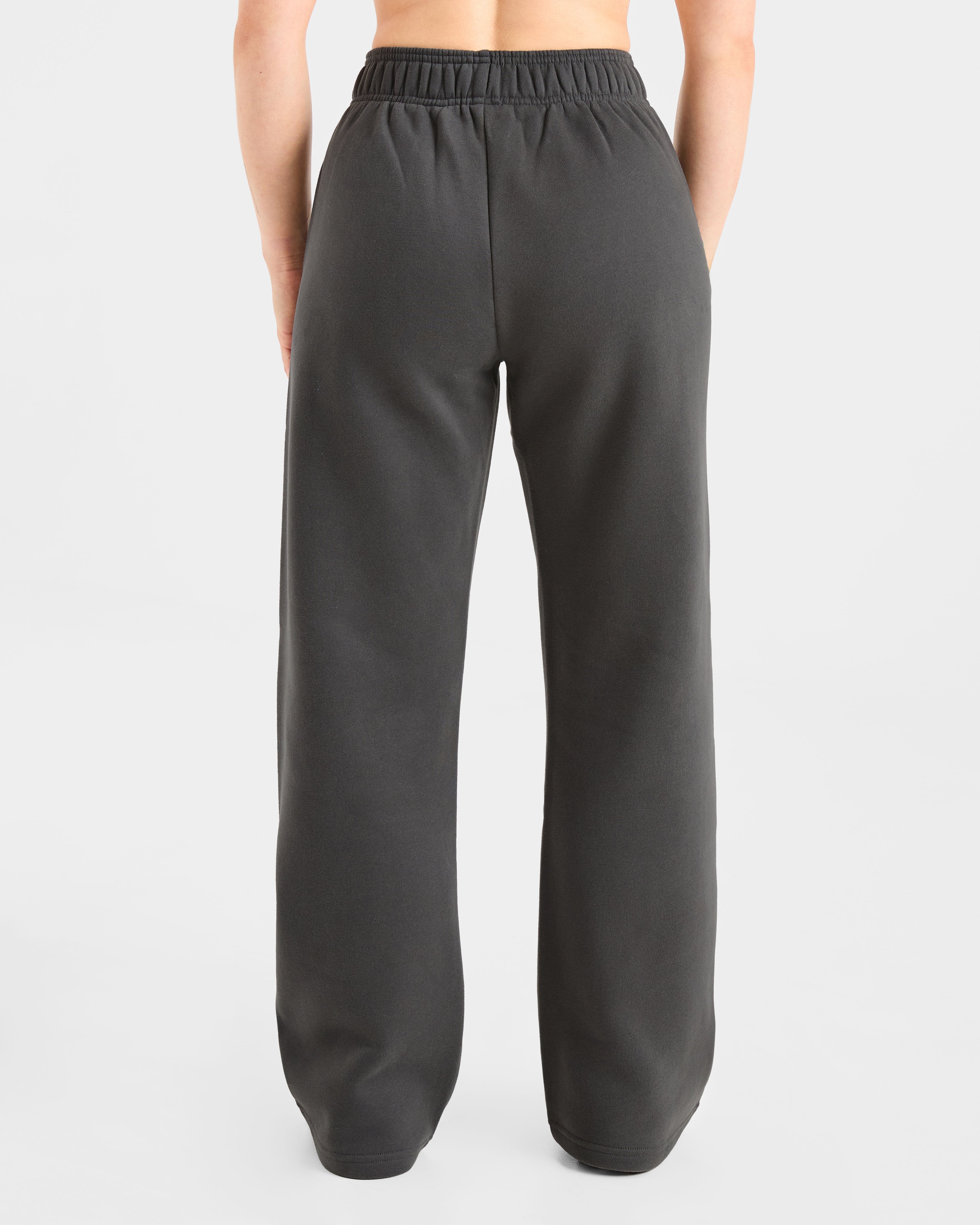 AYBL Sports Club Oversized Straight Leg Joggers - Charcoal/Jaune