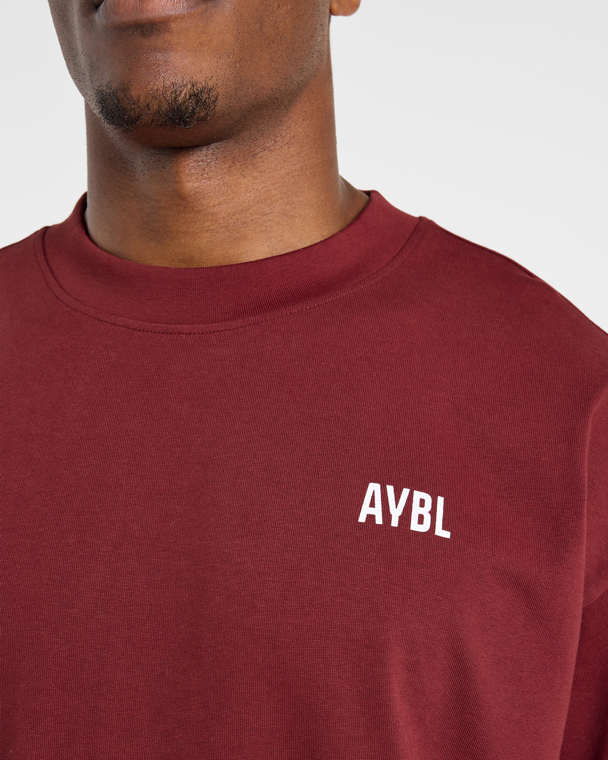 Script Collective Oversized T Shirt - Dark Burgundy