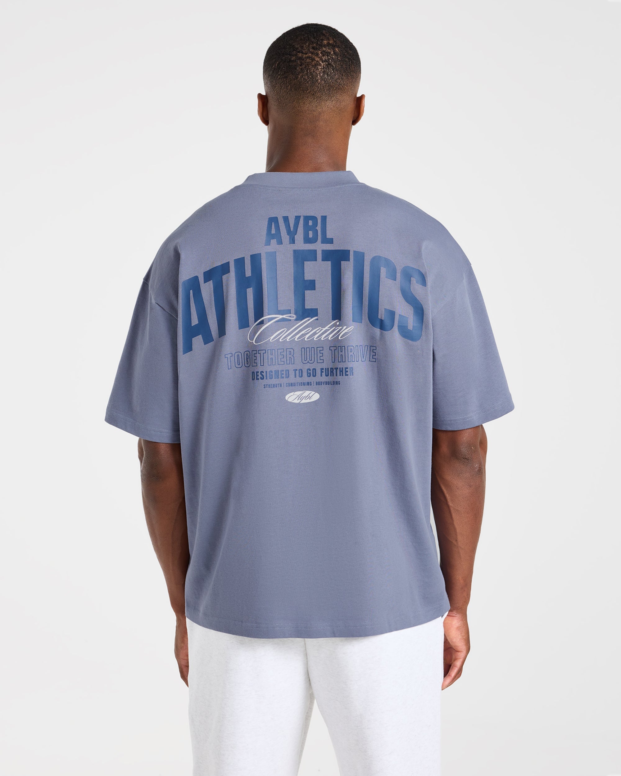 Script Collective Oversized T Shirt - Titanium Bleu