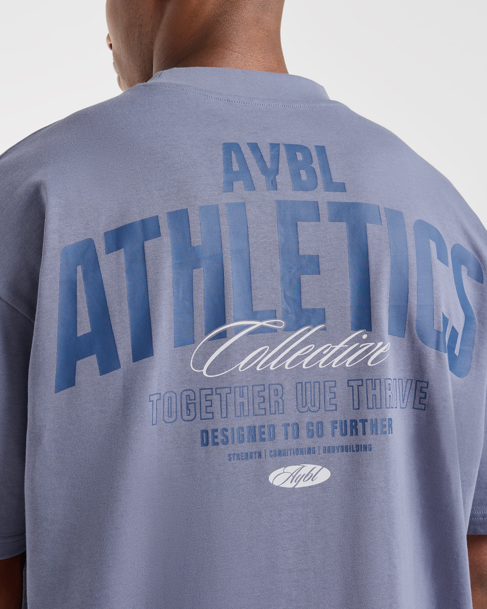 Script Collective Oversized T Shirt - Titanium Bleu