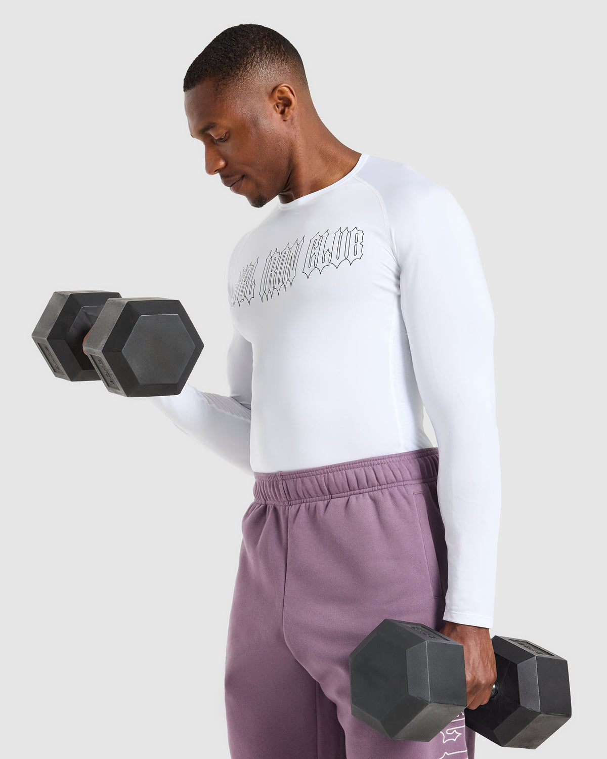 AYBL Iron Club Compression Long Sleeve - Blanc