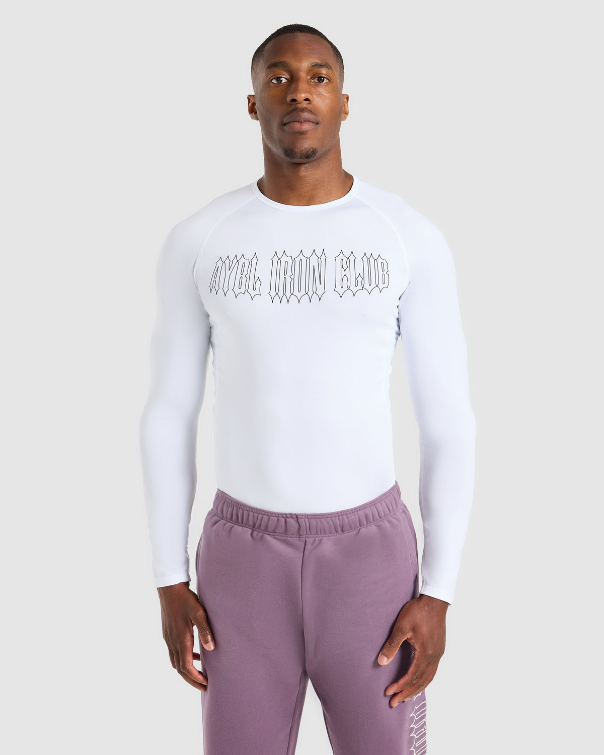 AYBL Iron Club Compression Long Sleeve - Blanc