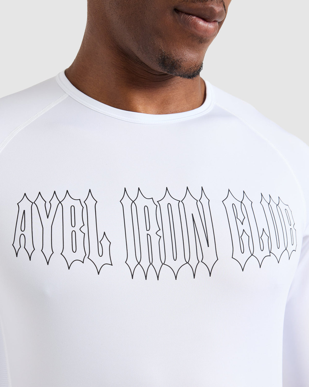 AYBL Iron Club Compression Long Sleeve - Blanc