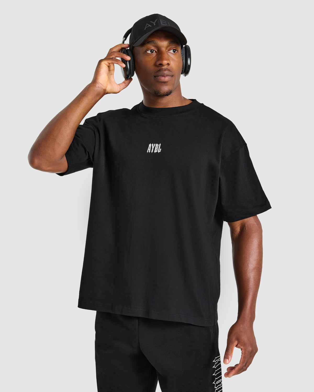 AYBL Iron Club Graphic Oversized T Shirt - Noir