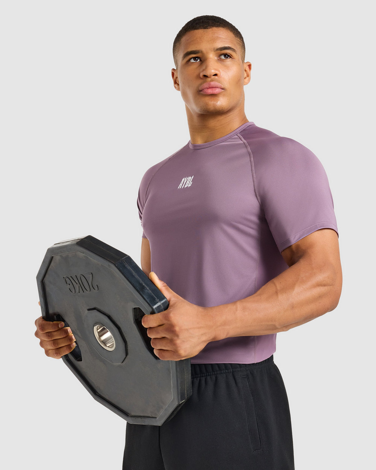 AYBL Iron Club Compression Relaxed T Shirt - Midnight Violet