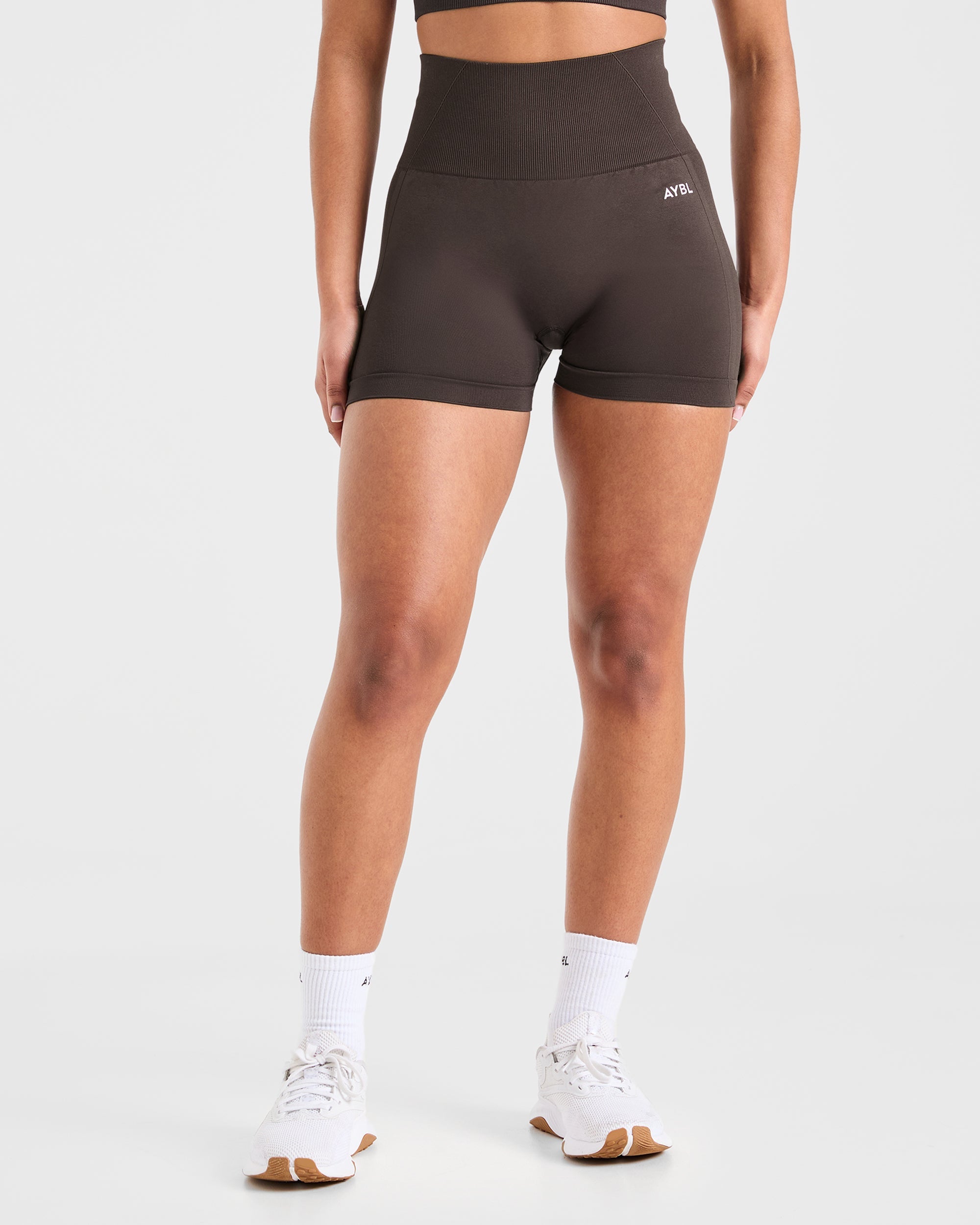 Empower Seamless Shorts - Cocoa Marron