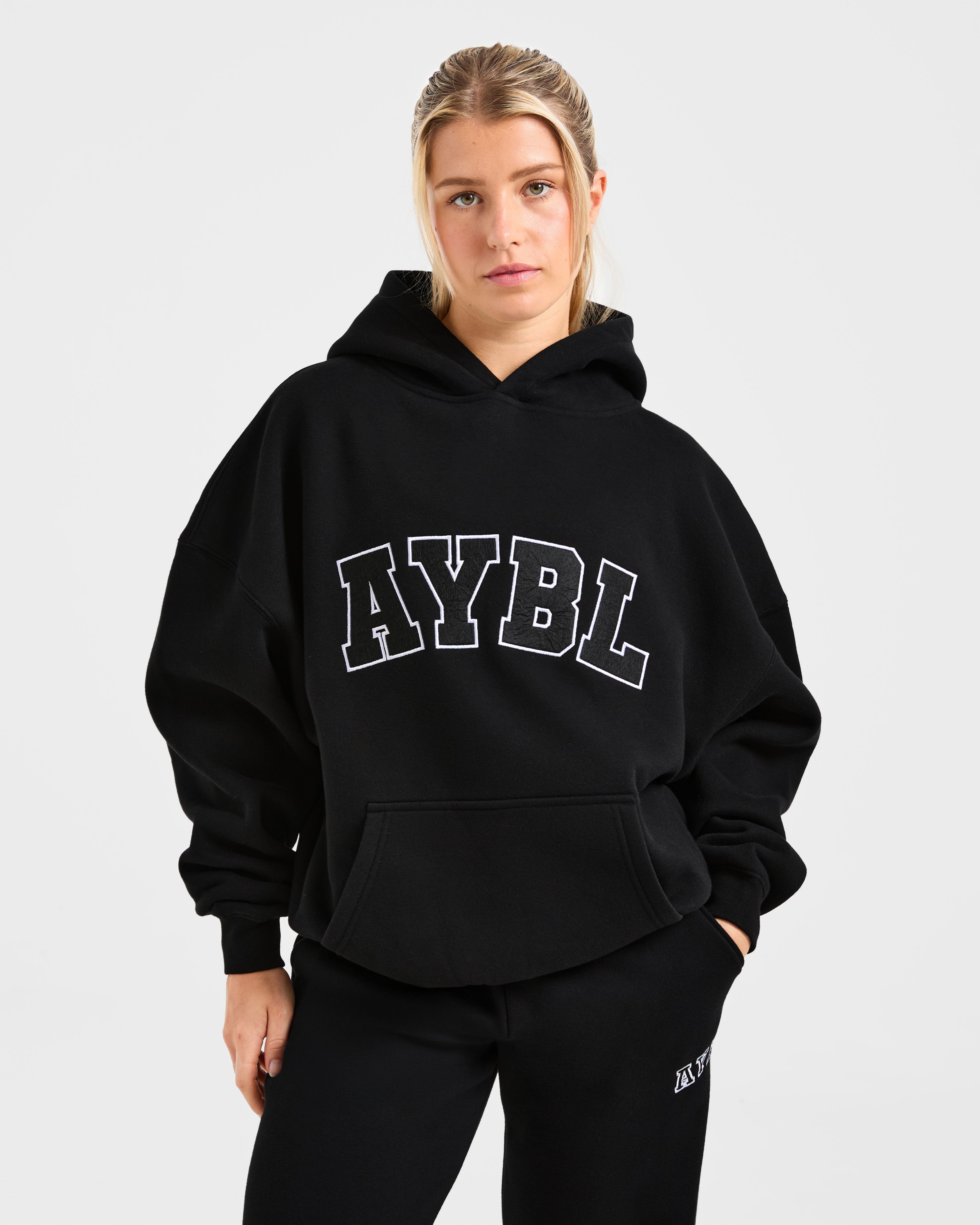 Varsity 2.0 Oversized Hoodie - Noir