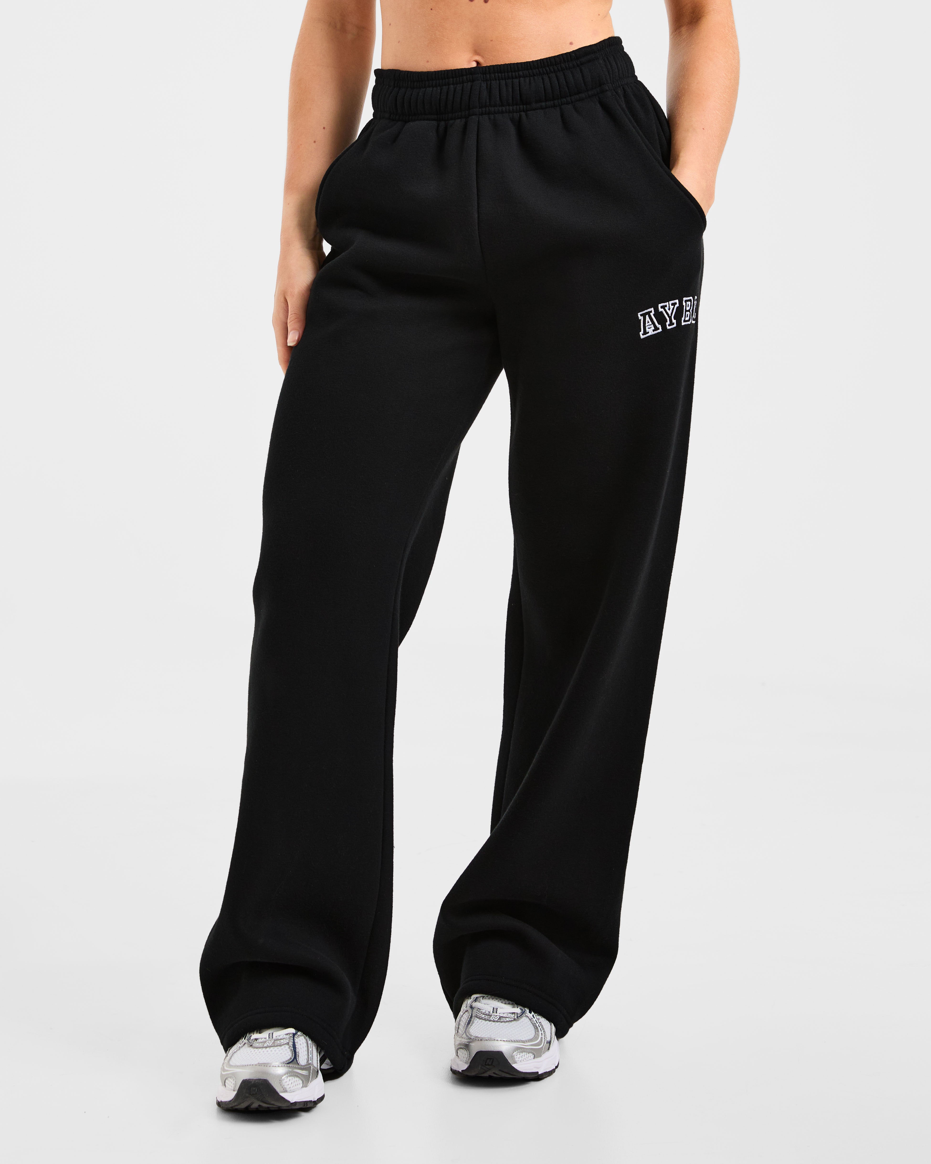 Varsity 2.0 Oversized Straight Leg Joggers - Noir