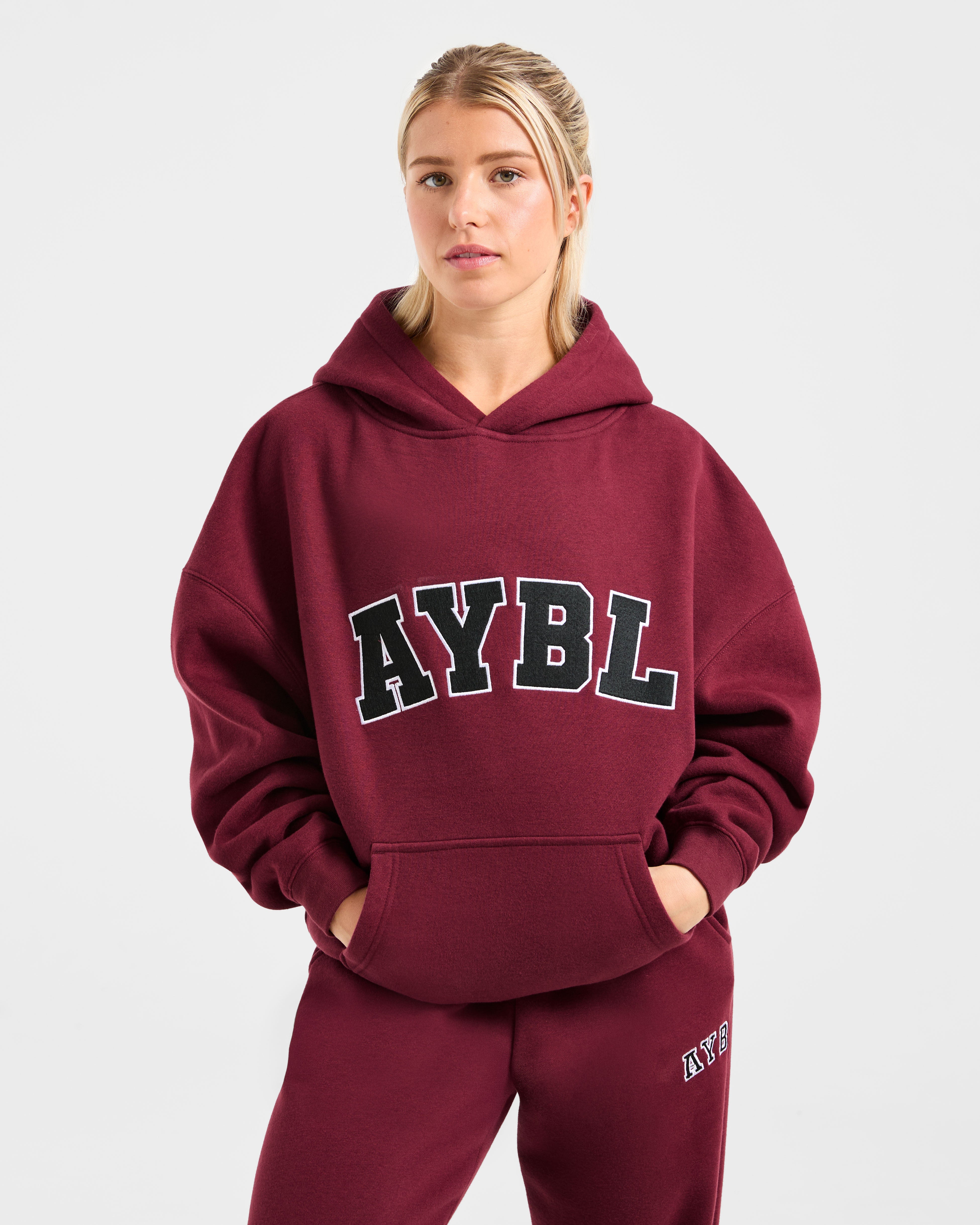 Varsity 2.0 Oversized Hoodie - Rouge Wine