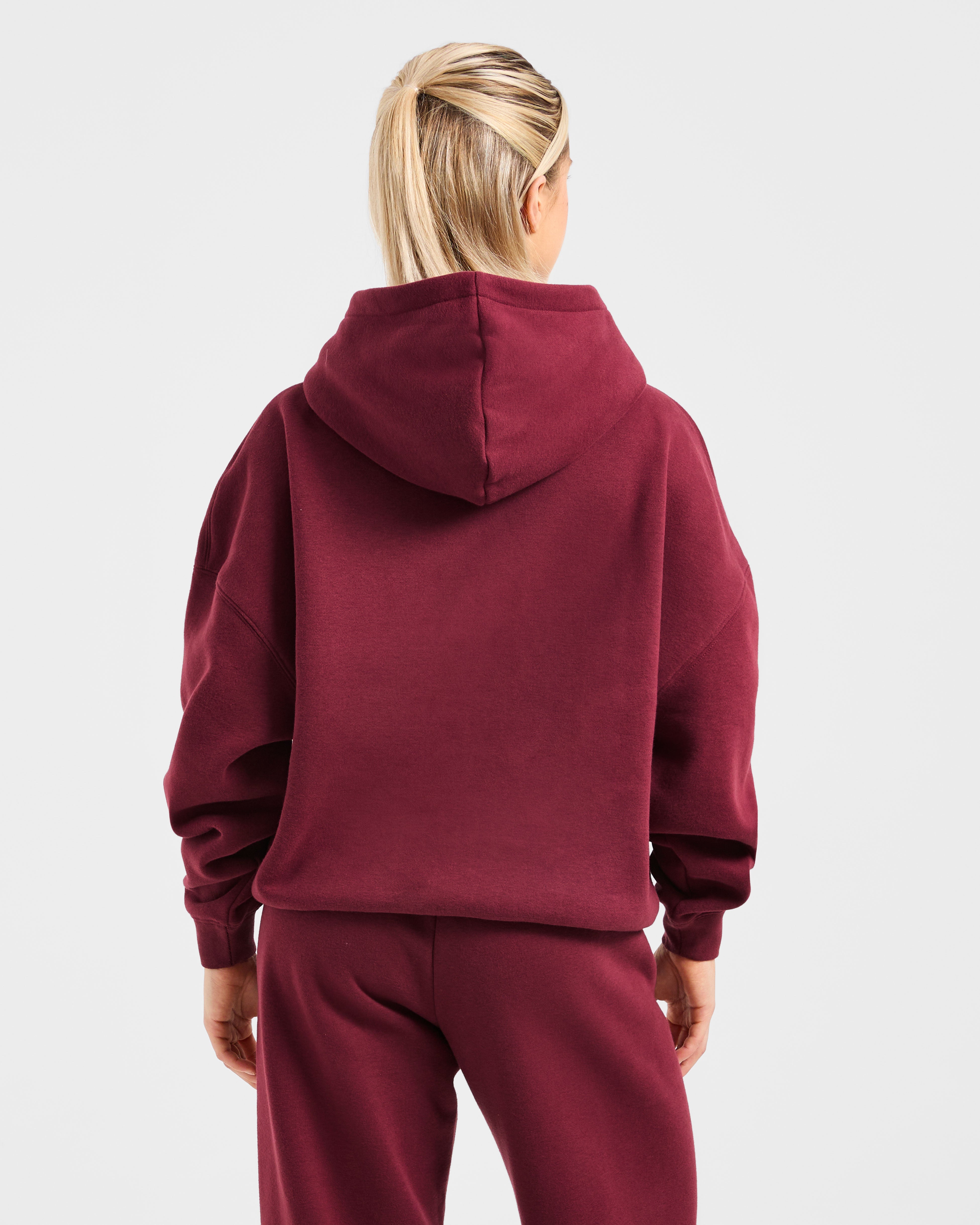Varsity 2.0 Oversized Hoodie - Rouge Wine