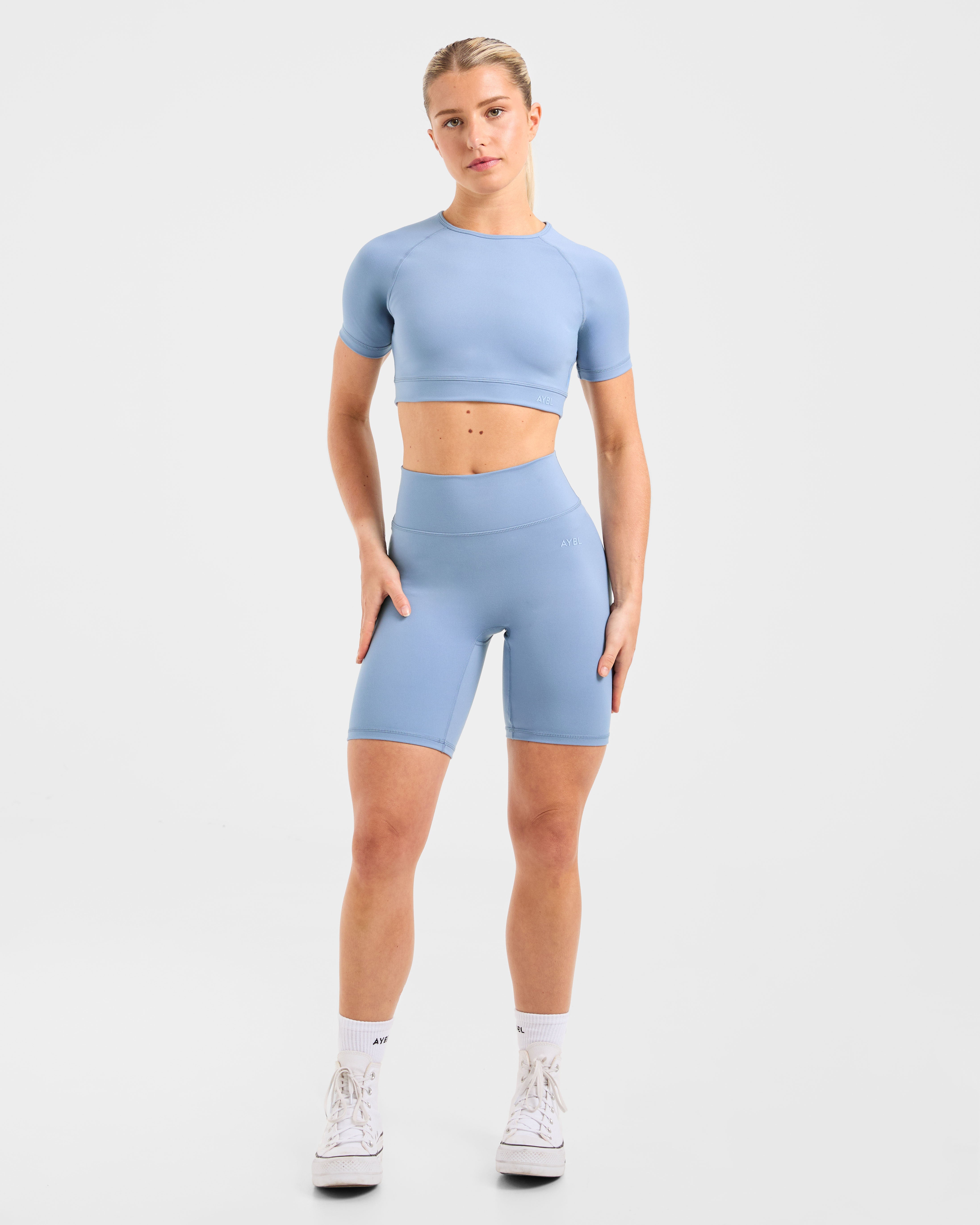 Staple Crop Top - Slate Bleu