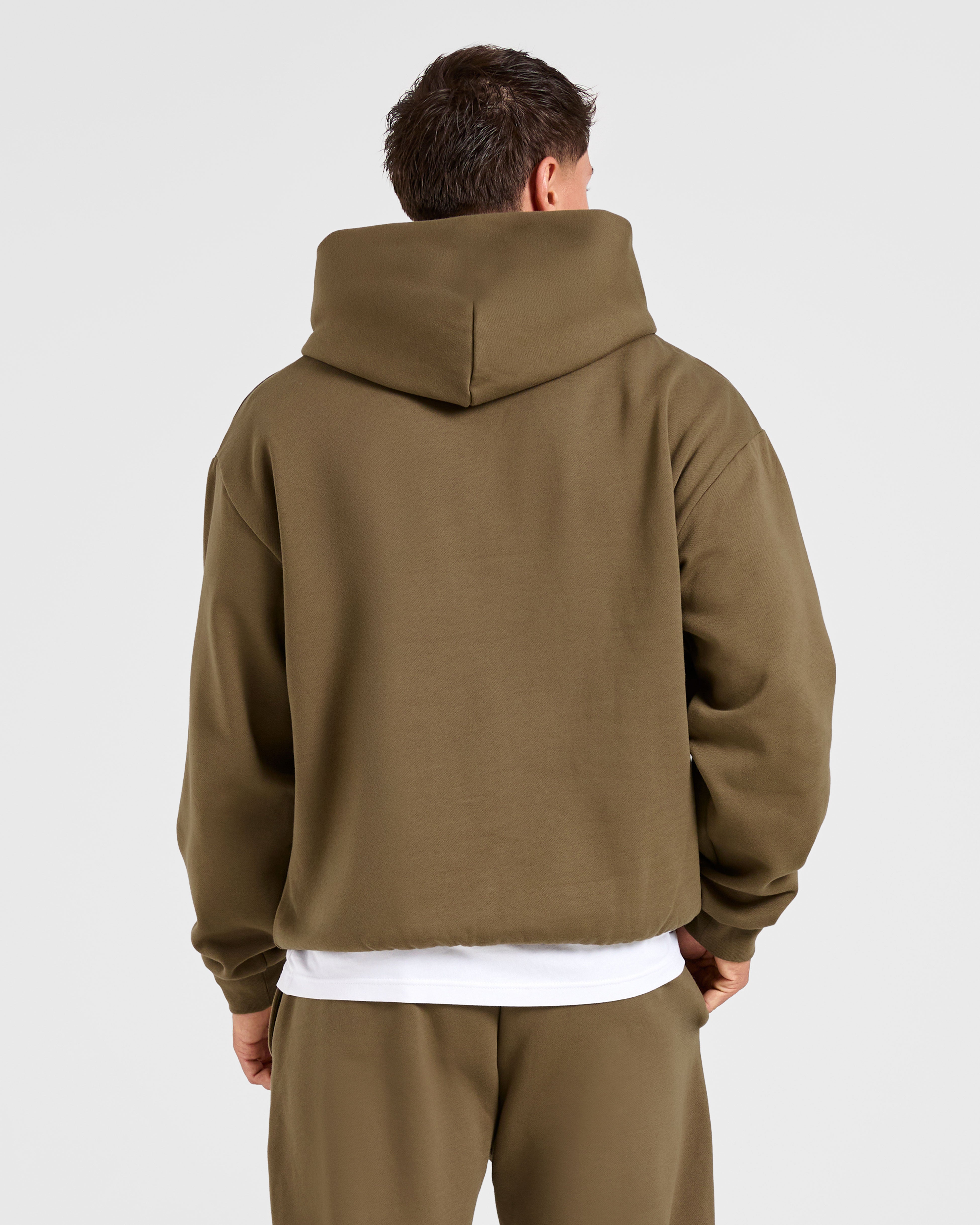 Essential Oversized Hoodie - Olive Vert