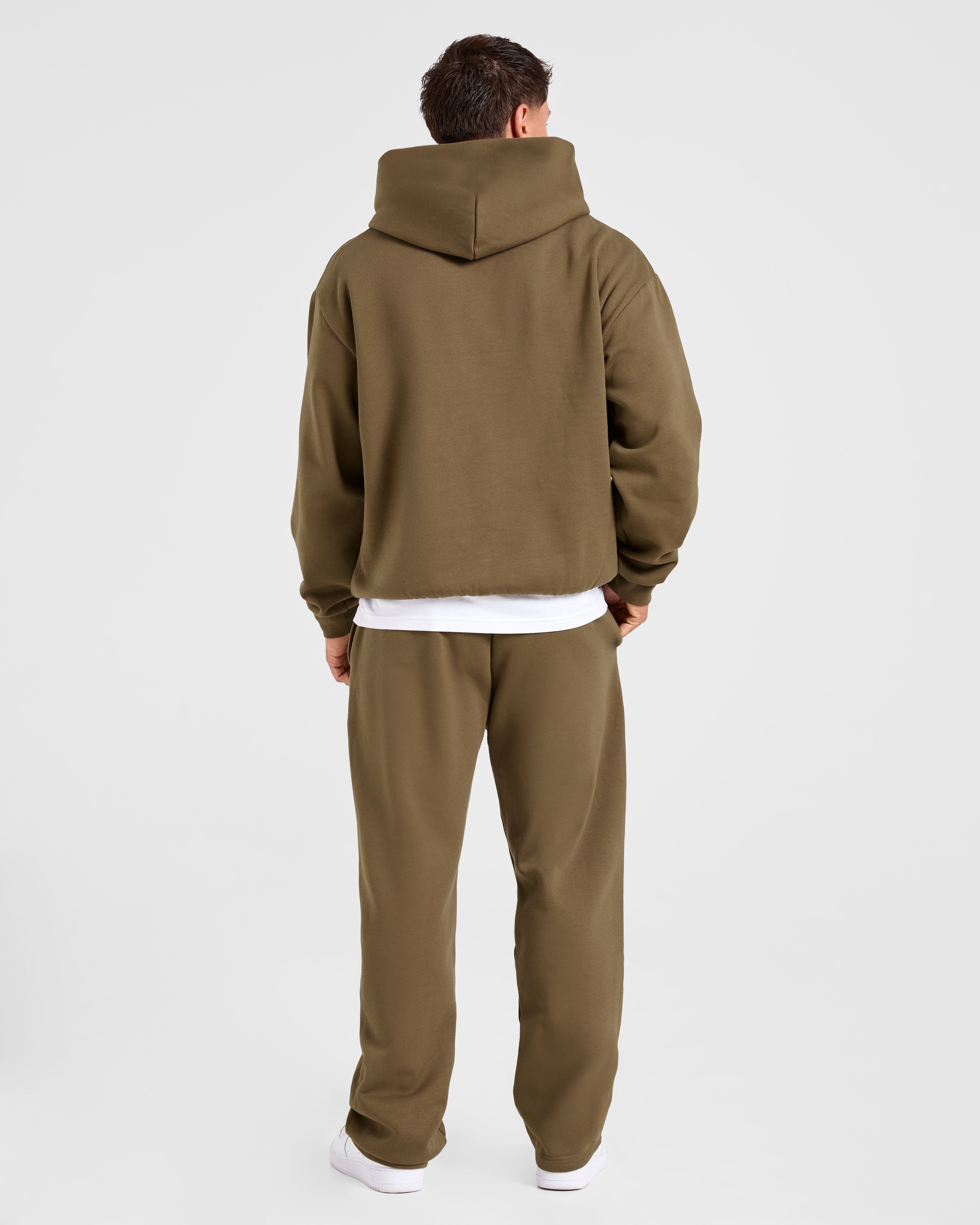 Essential Oversized Hoodie - Olive Vert