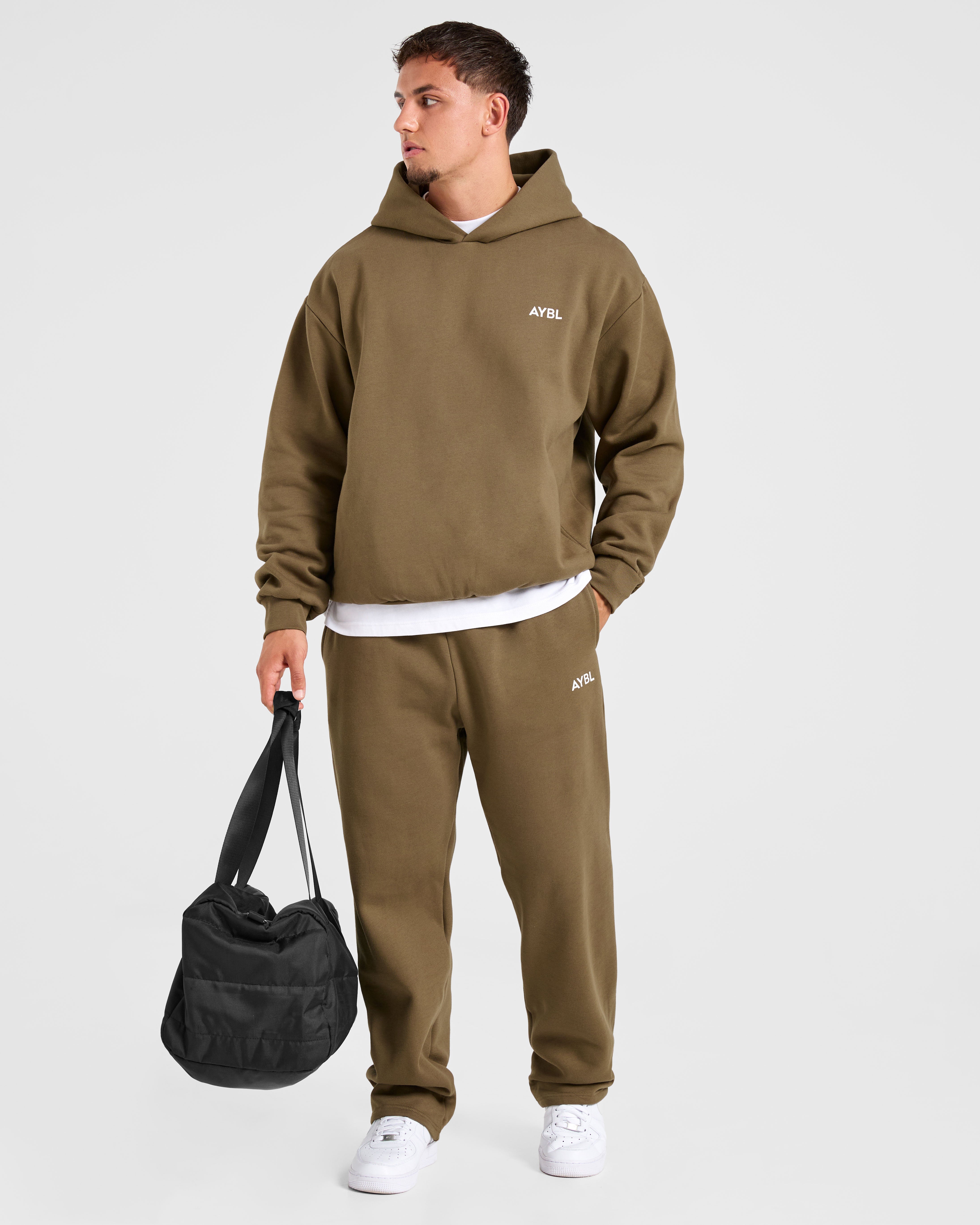 Essential Oversized Hoodie - Olive Vert