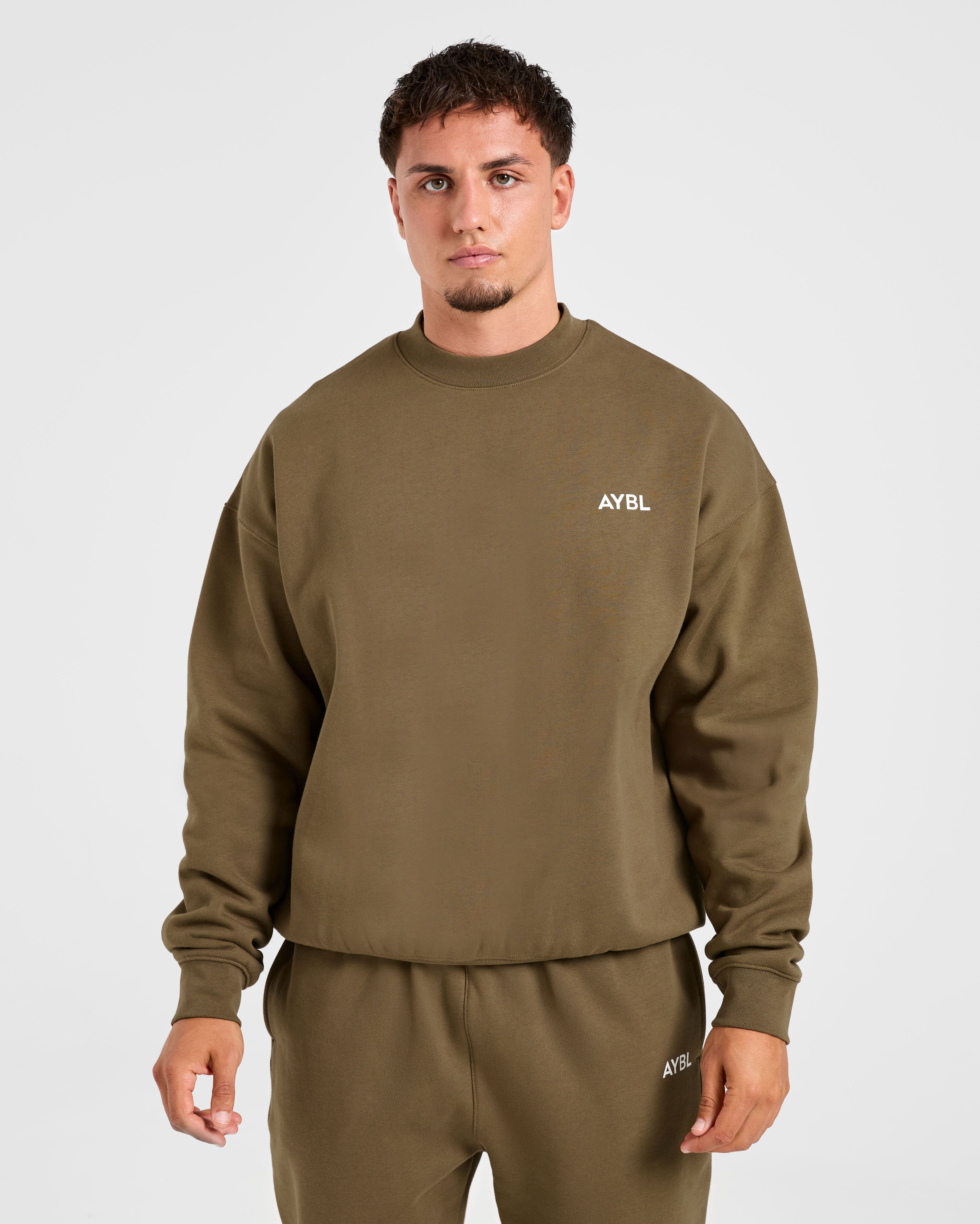 Essential Oversized Sweater - Olive Vert