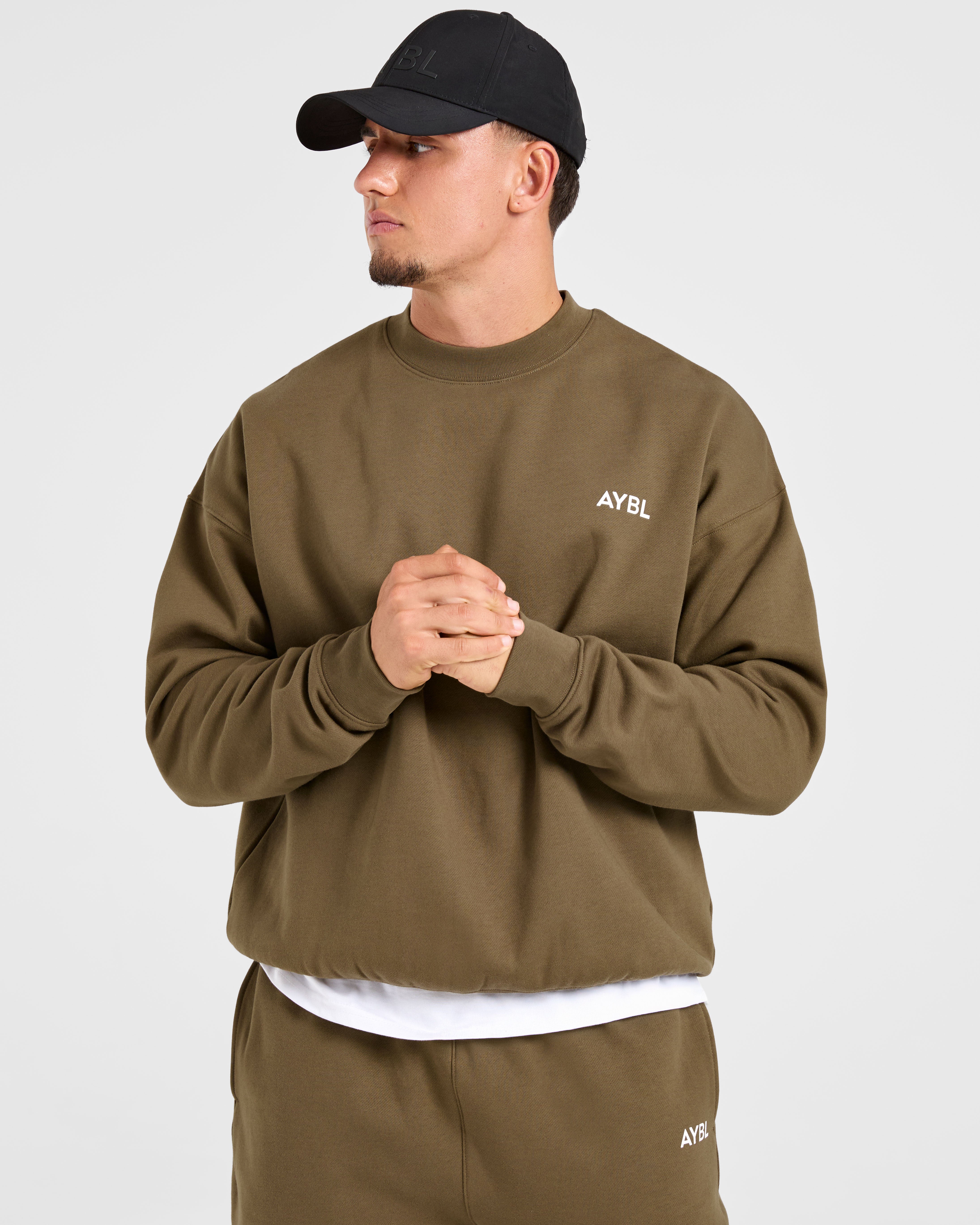 Essential Oversized Sweater - Olive Vert
