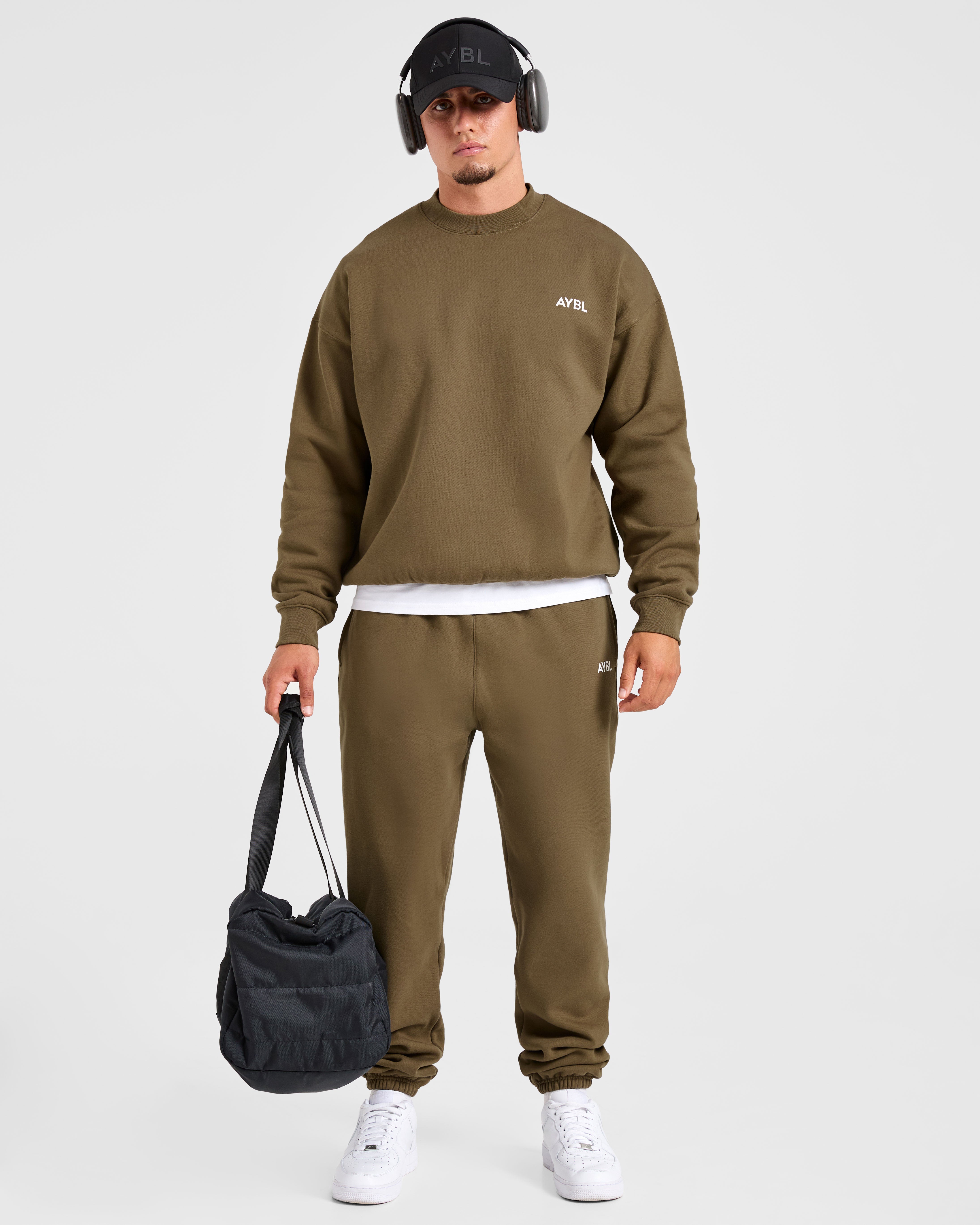 Essential Oversized Sweater - Olive Vert