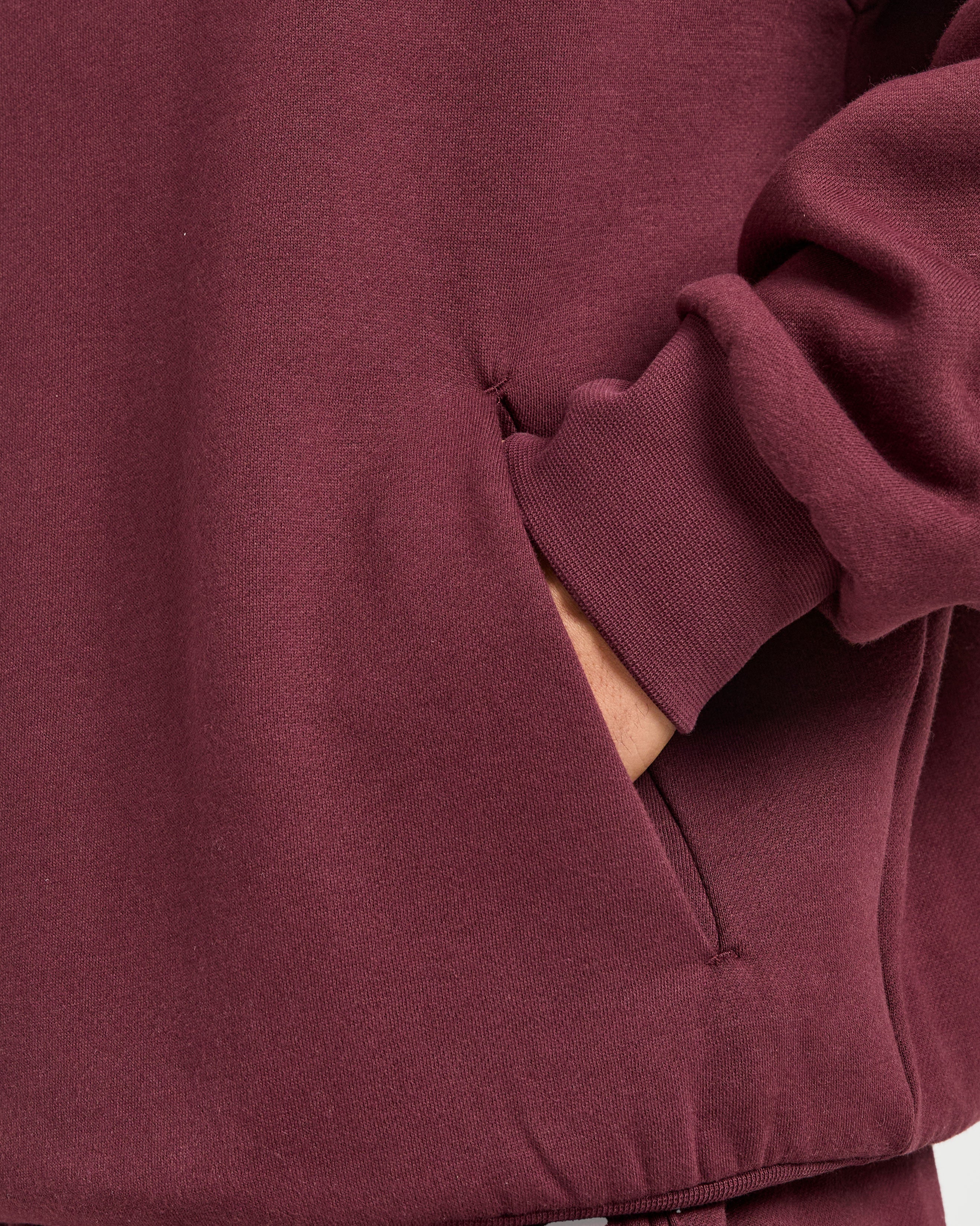Essential Oversized Hoodie - Burgundy Rouge