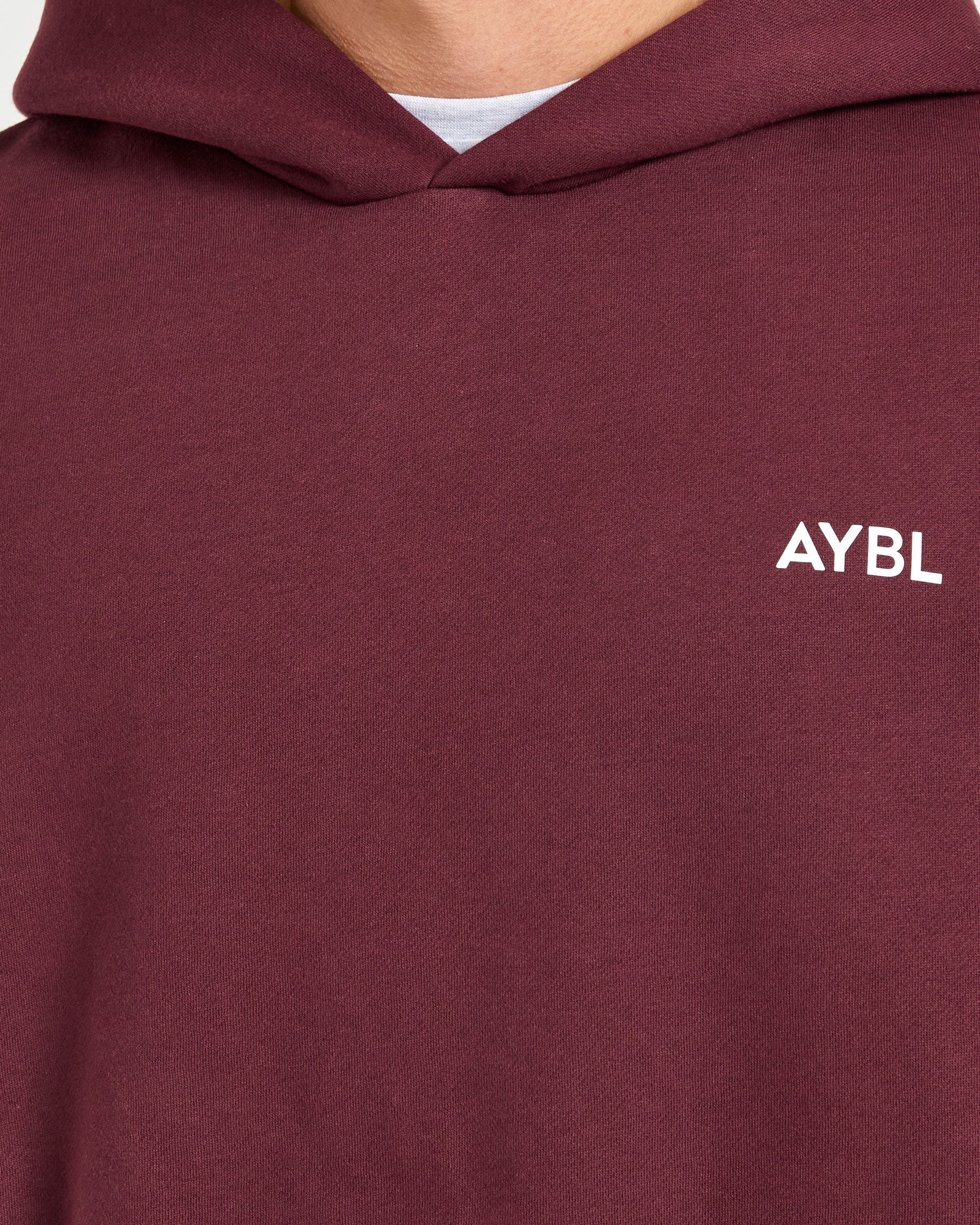 Essential Oversized Hoodie - Burgundy Rouge