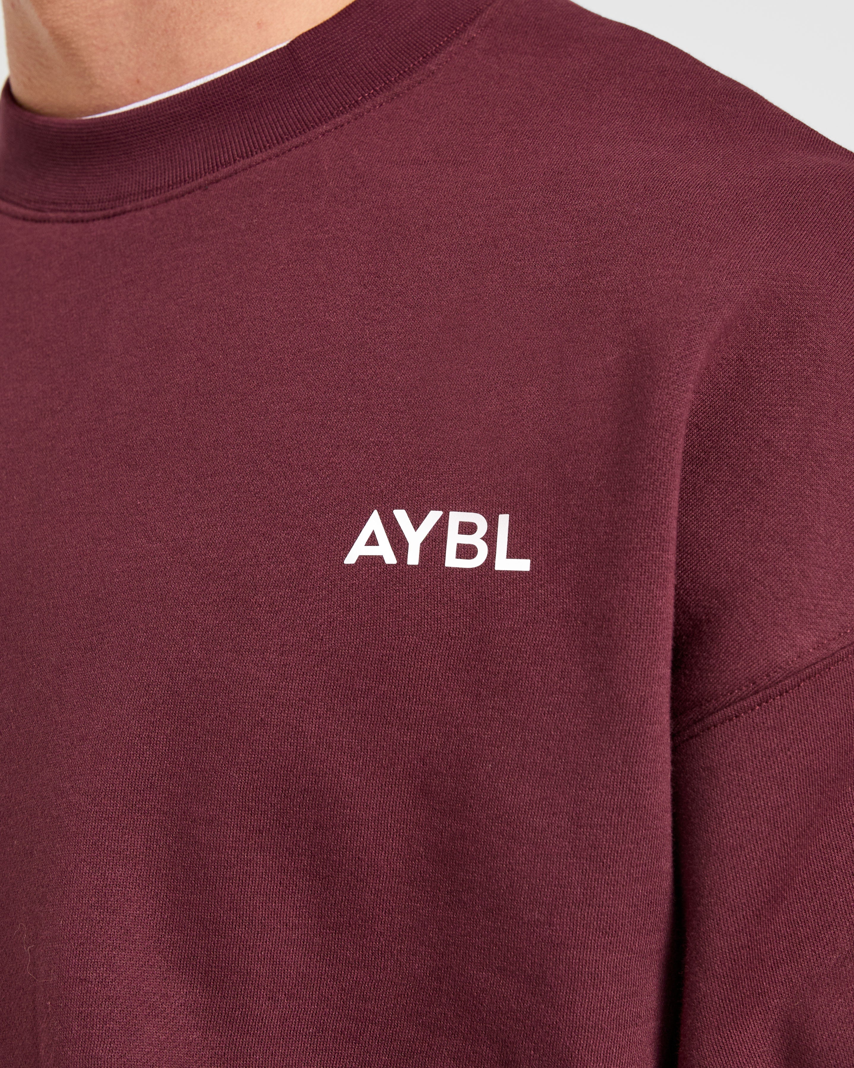 Essential Oversized Sweater - Burgundy Rouge