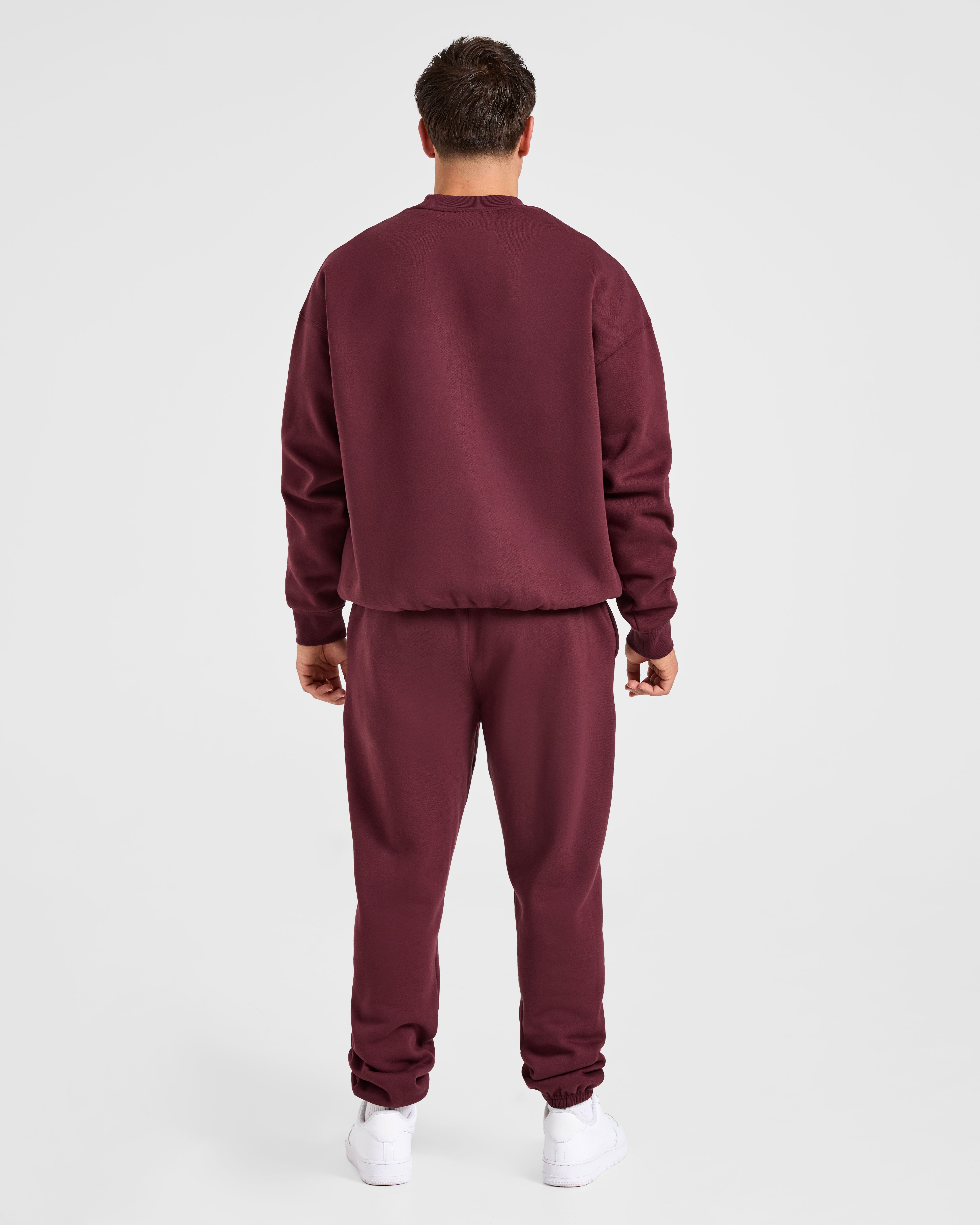 Essential Oversized Sweater - Burgundy Rouge