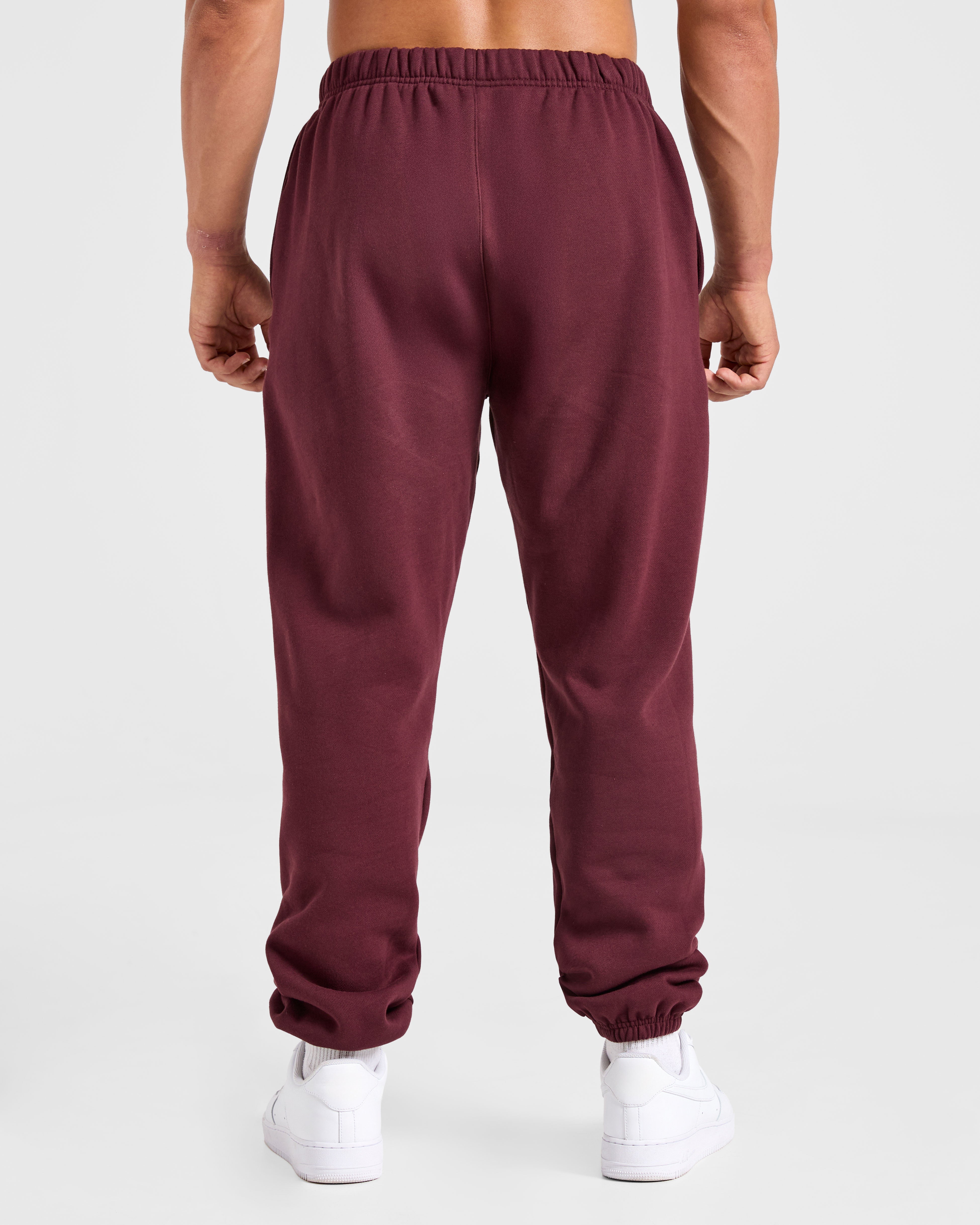 Essential Oversized Joggers - Burgundy Rouge