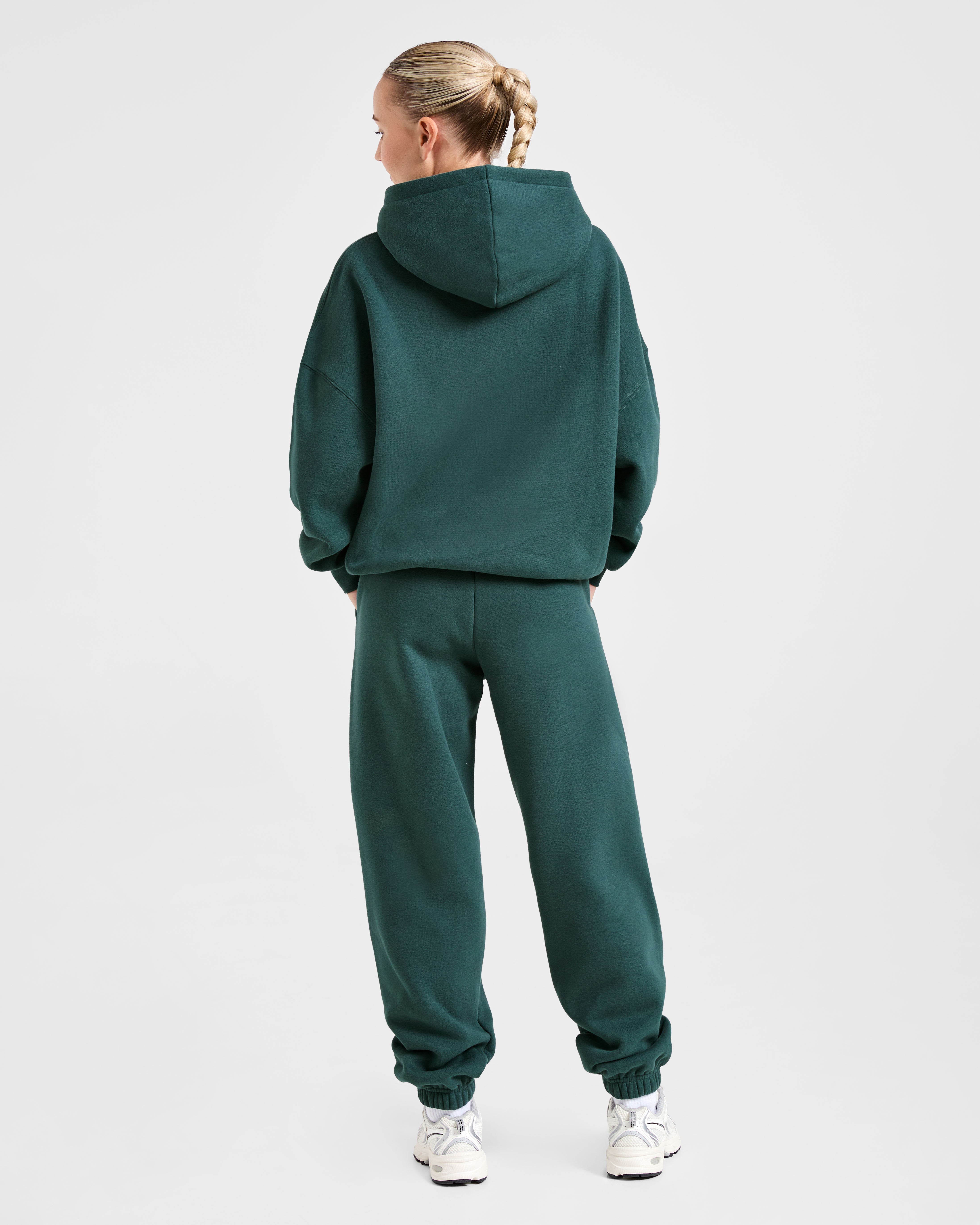 Classic Plush Oversized Joggers - Pine Vert