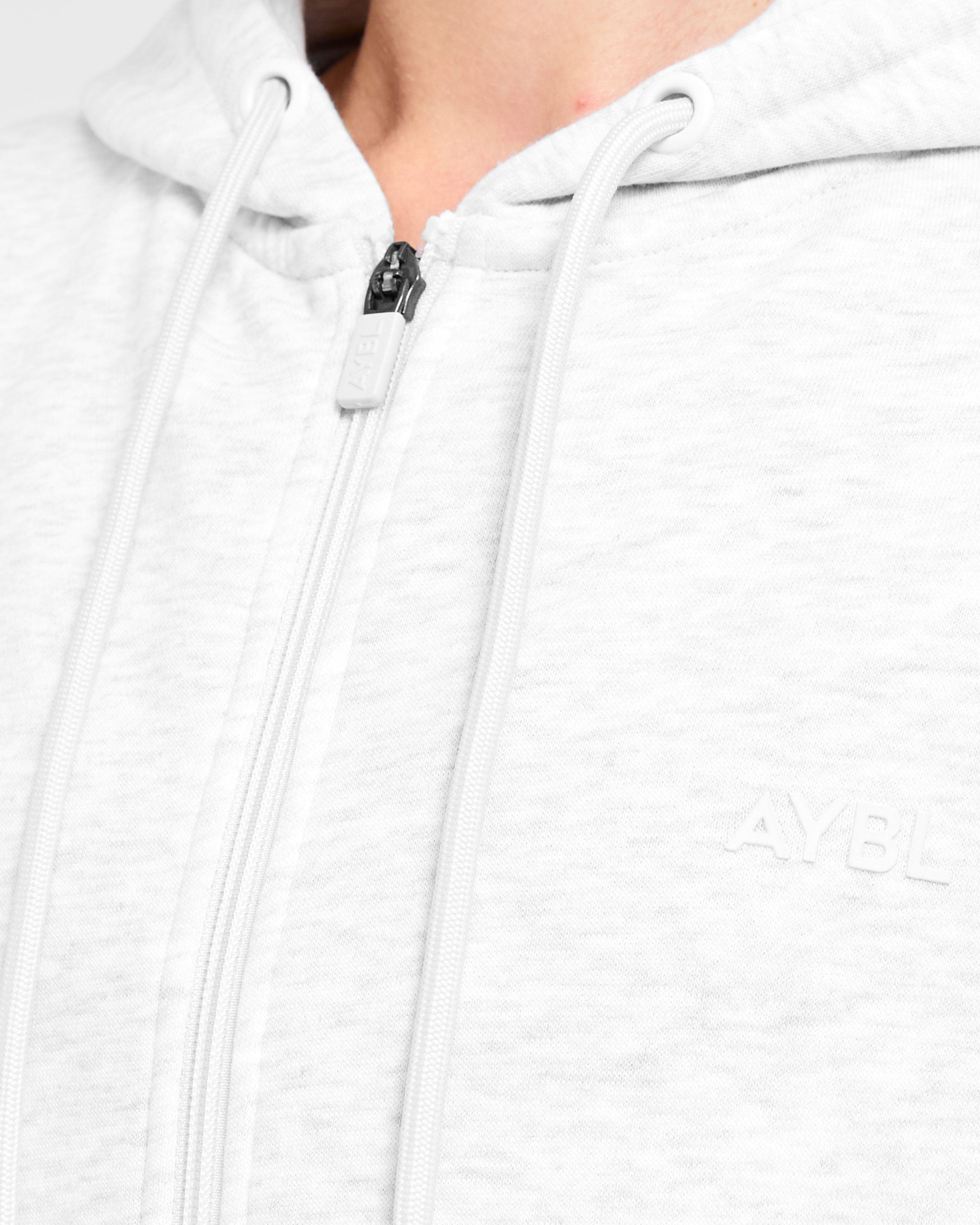 Lifestyle Oversized Zip Up Hoodie - Heather Gris