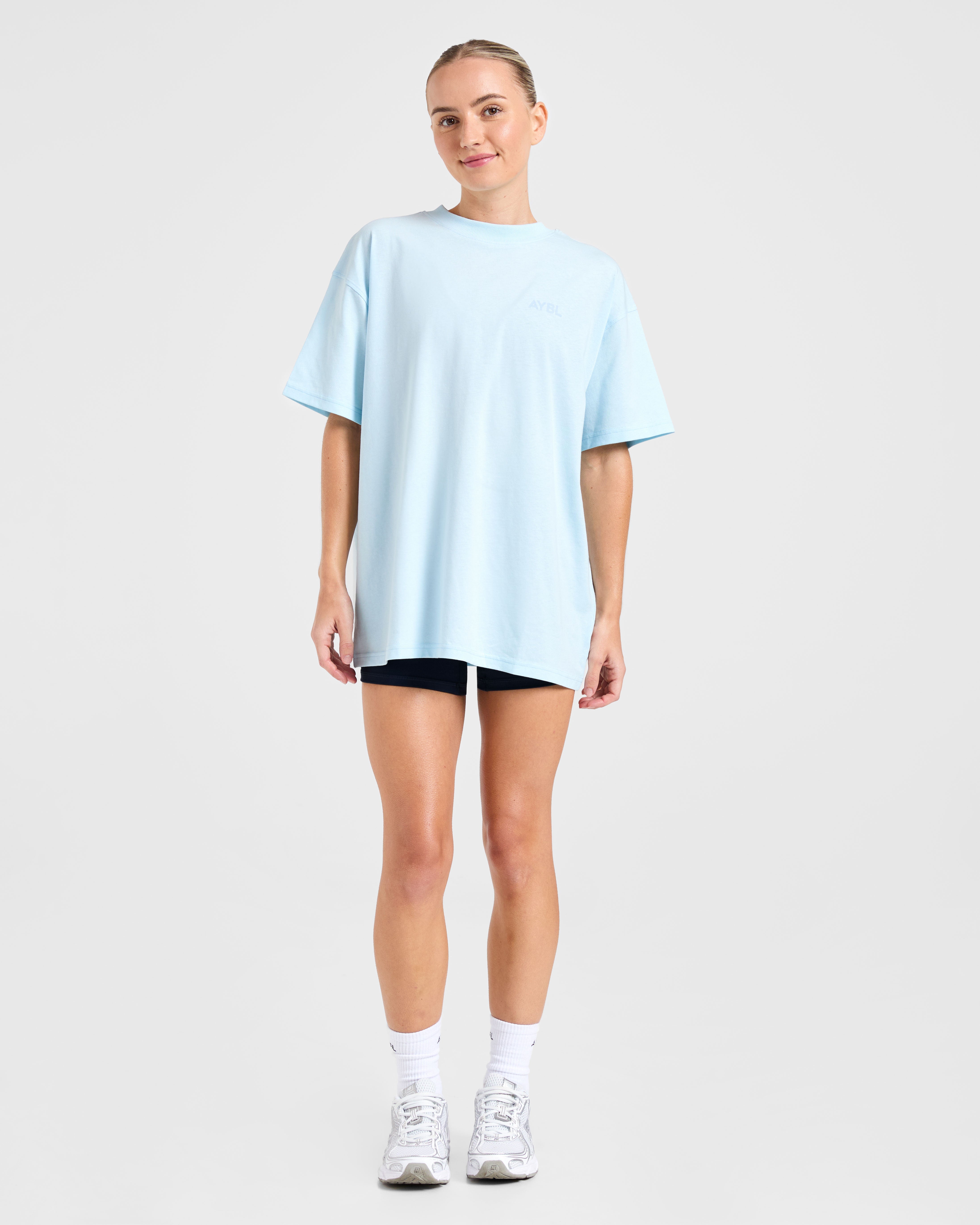 Lift Graphic Oversized T Shirt - Baby Bleu