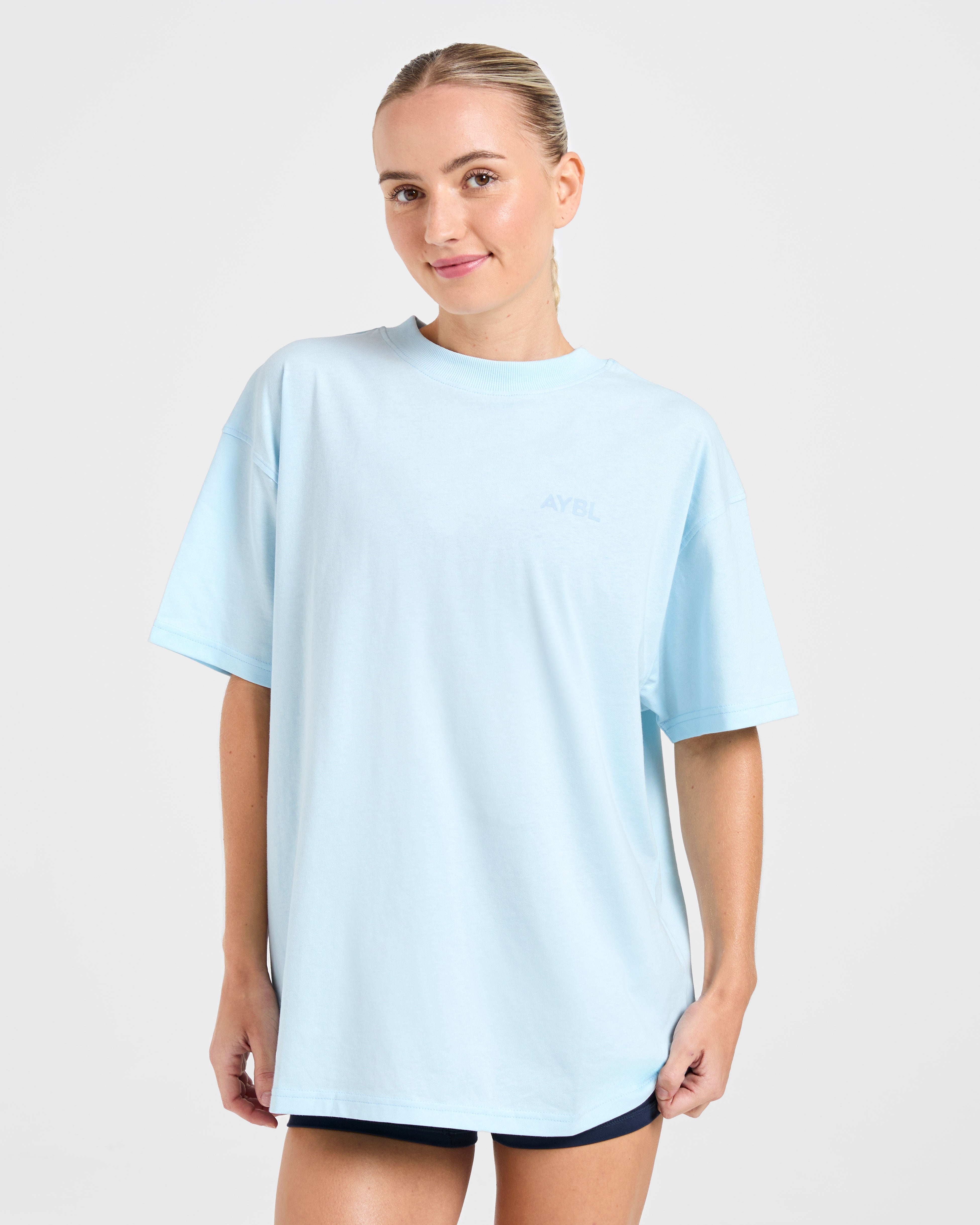Lift Graphic Oversized T Shirt - Baby Bleu