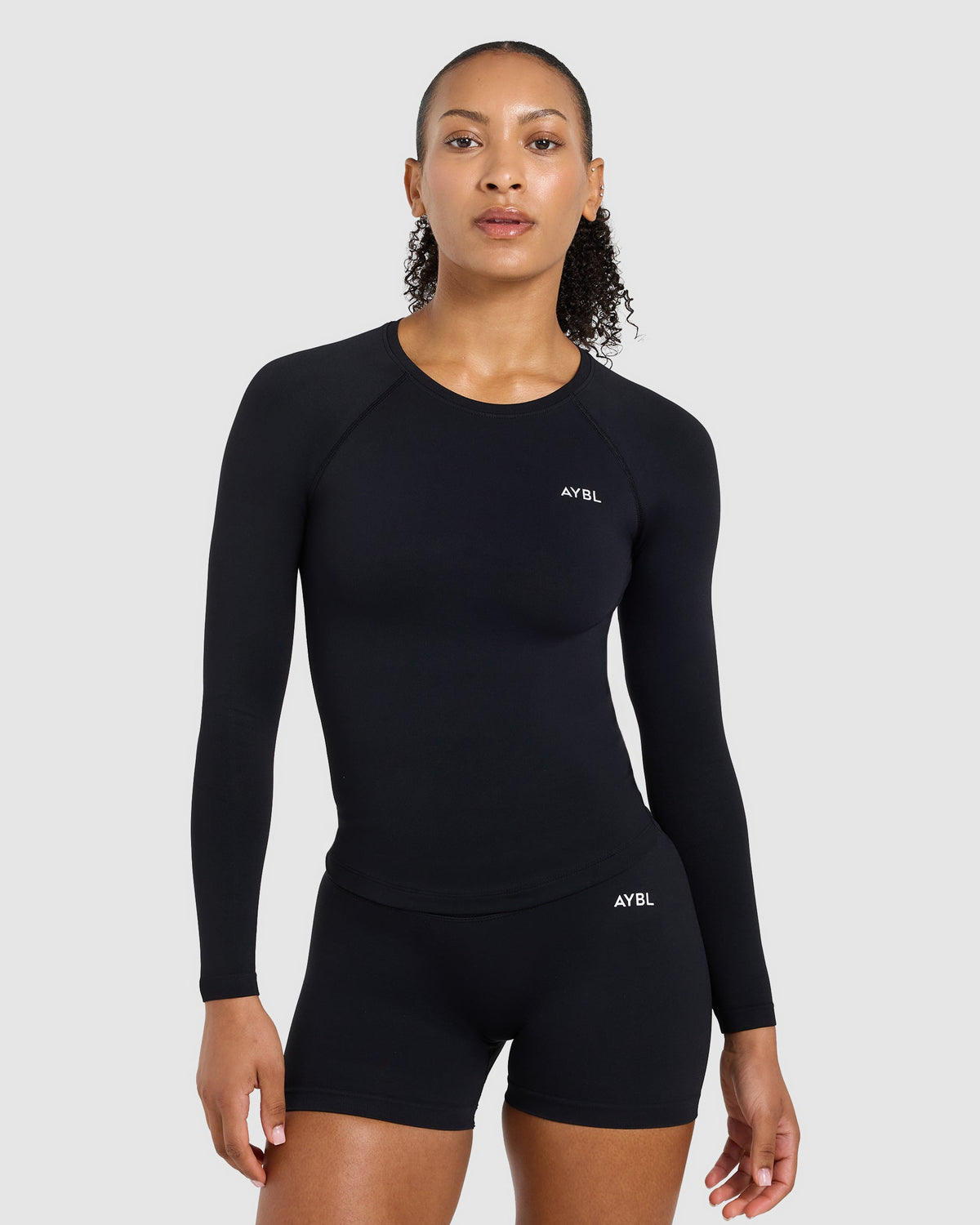 Enhance Seamless Long Sleeve Top - Noir