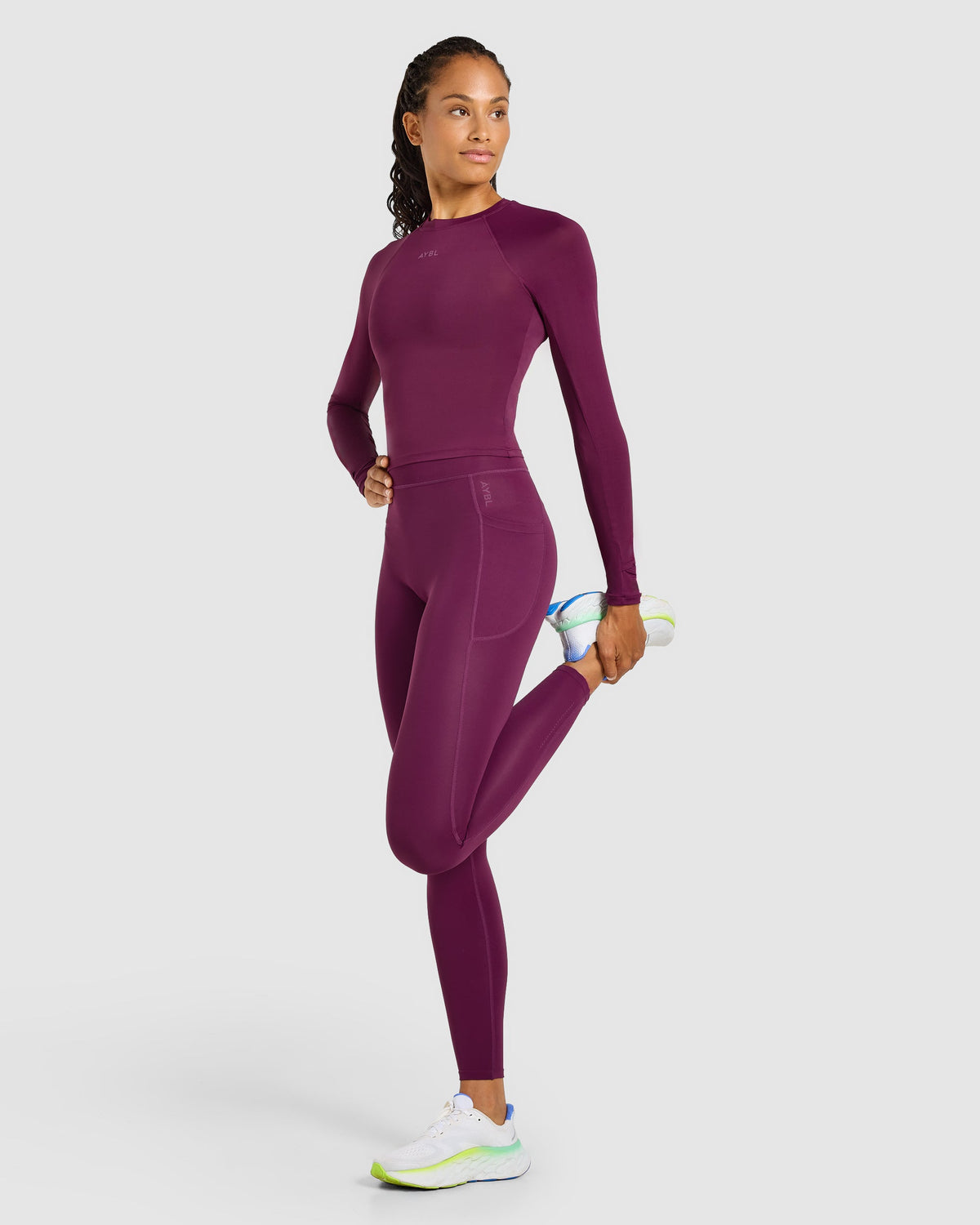 Run Pocket Leggings - Plum