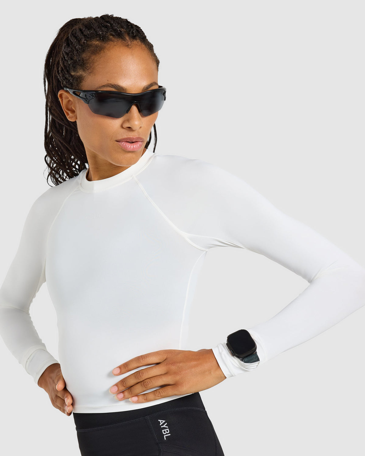 Run Long Sleeve Base Layer - Blanc