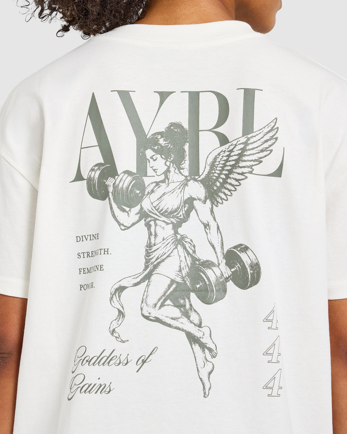 Goddess Of Gains Oversized T Shirt - Off Blanc