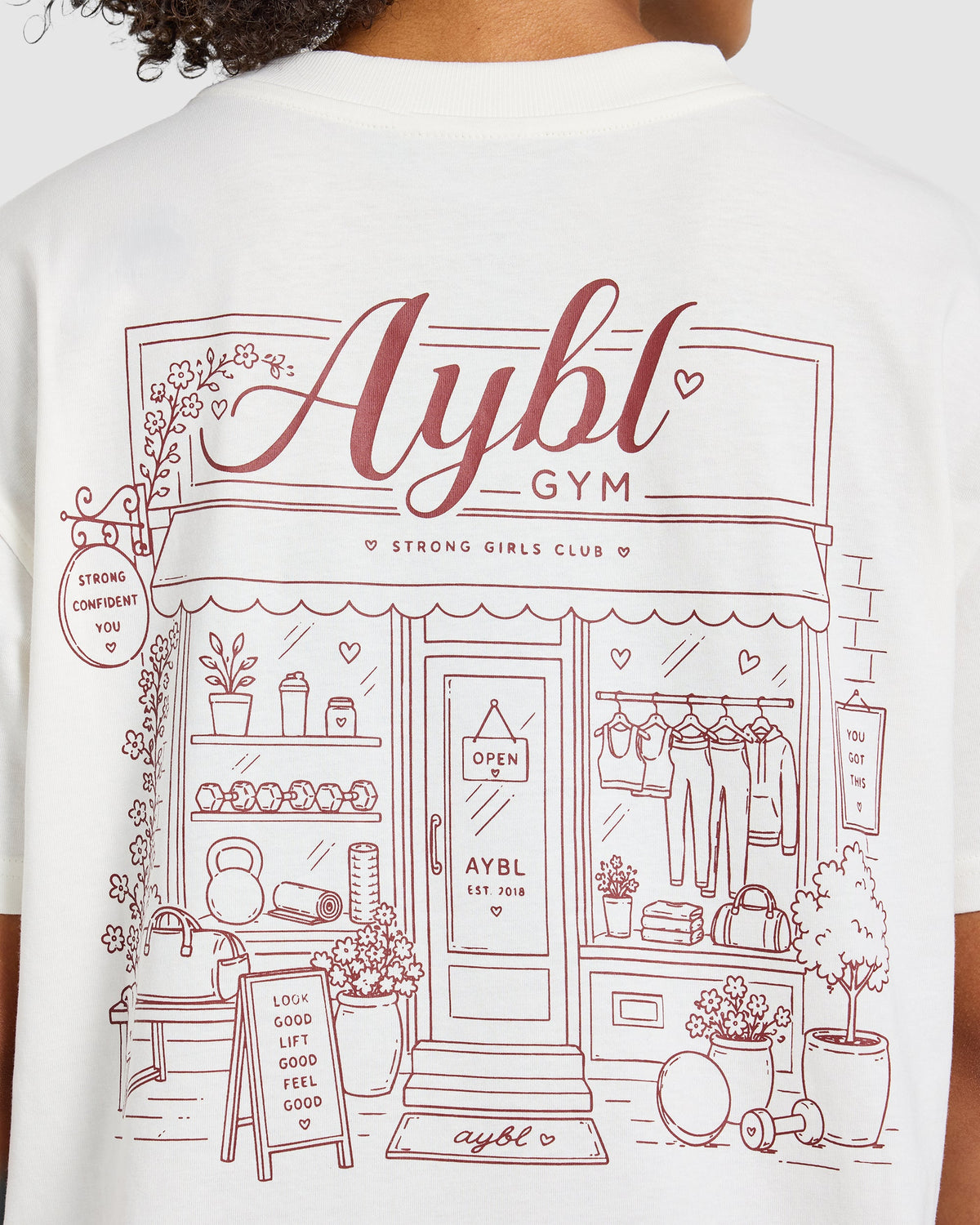 AYBL Gym Oversized T Shirt - Off Blanc