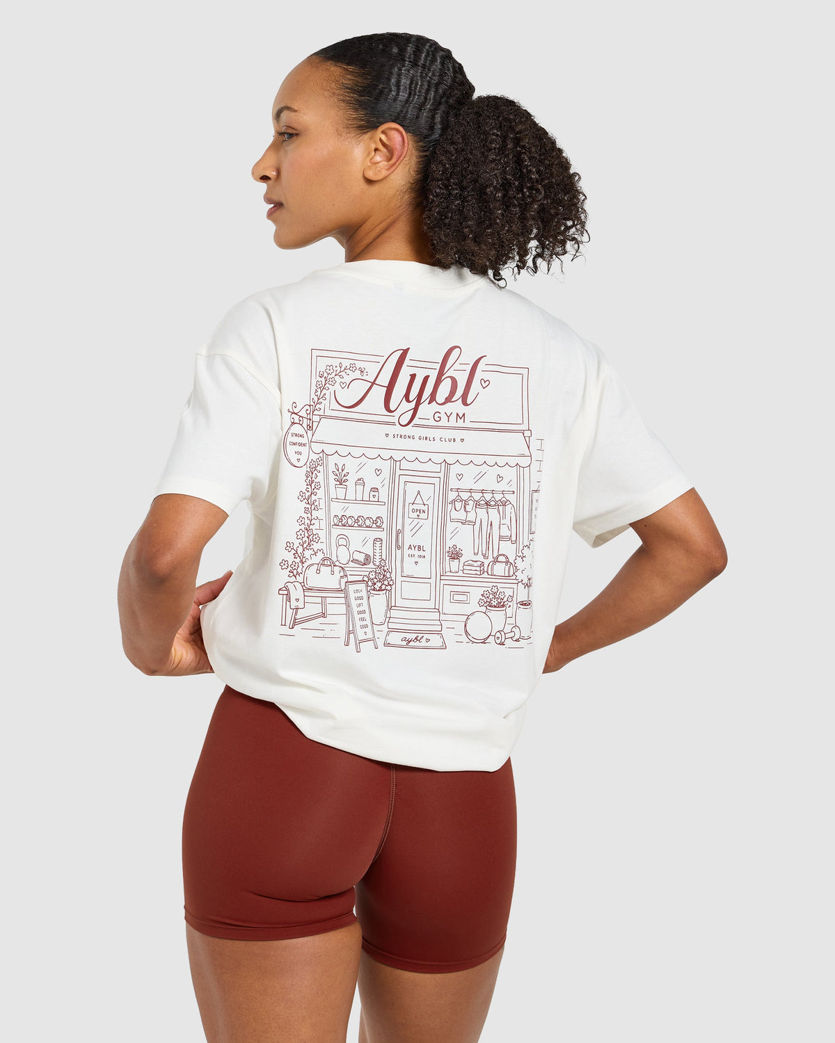 AYBL Gym Oversized T Shirt - Off Blanc